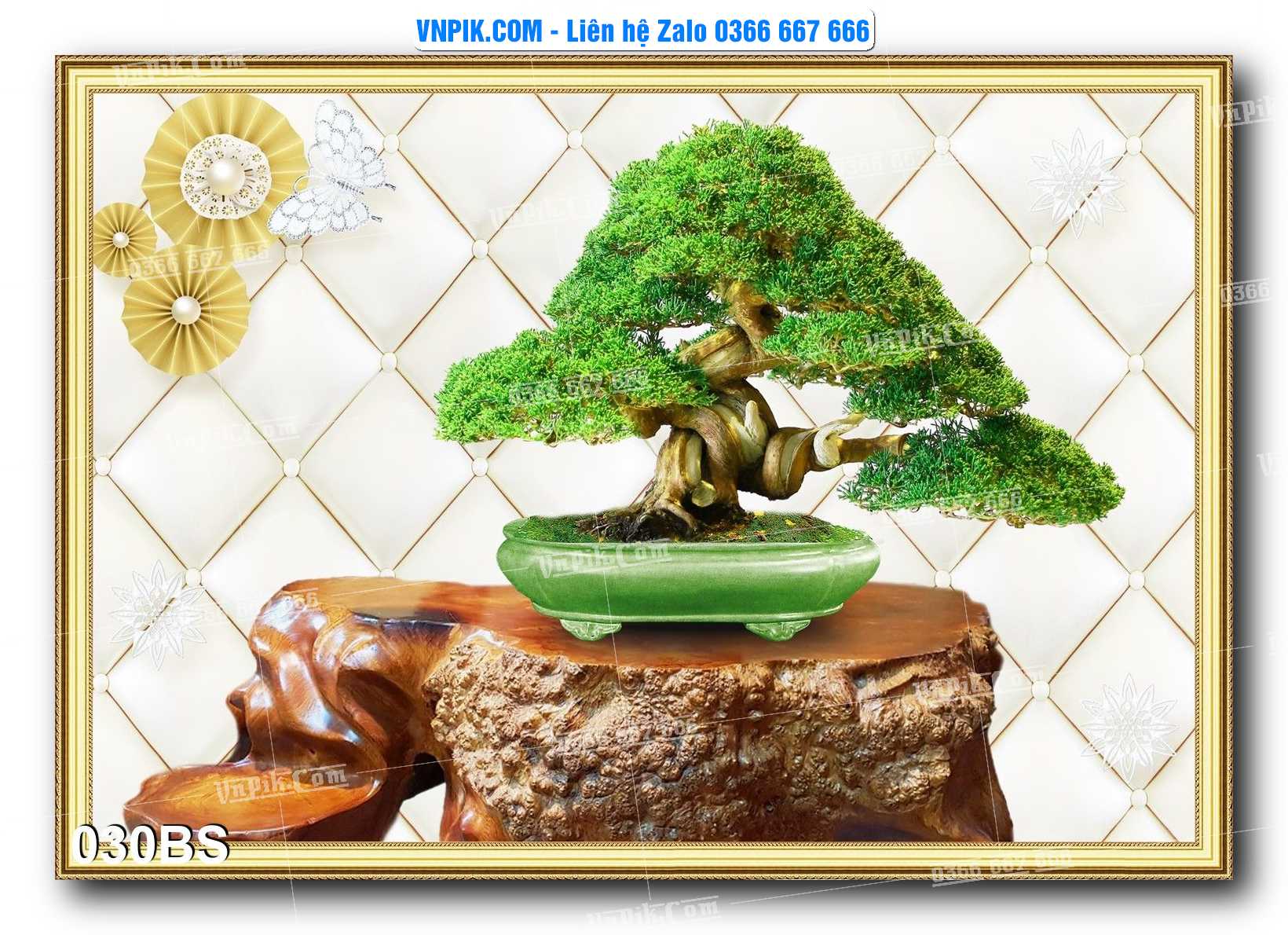 File PSD Tranh Bon Sai Cây Cảnh Trang Trí Siêu Đẹp Mã File 030BS