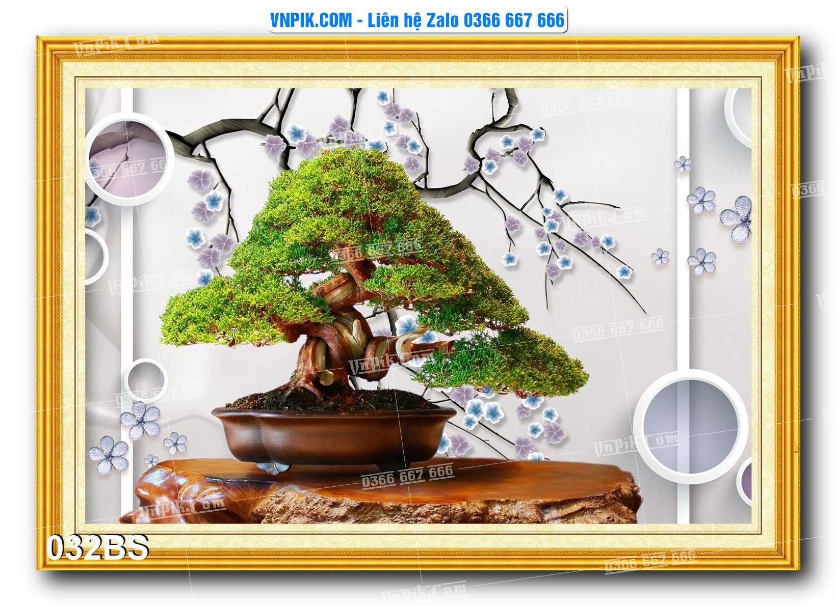 File PSD Tranh Bon Sai Cây Cảnh Trang Trí Siêu Đẹp Mã File 032BS