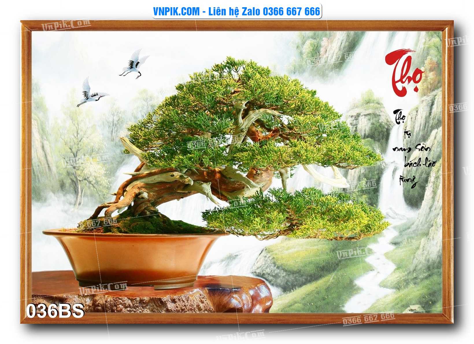 File PSD Tranh Bon Sai Cây Cảnh Trang Trí Siêu Đẹp Mã File 036BS