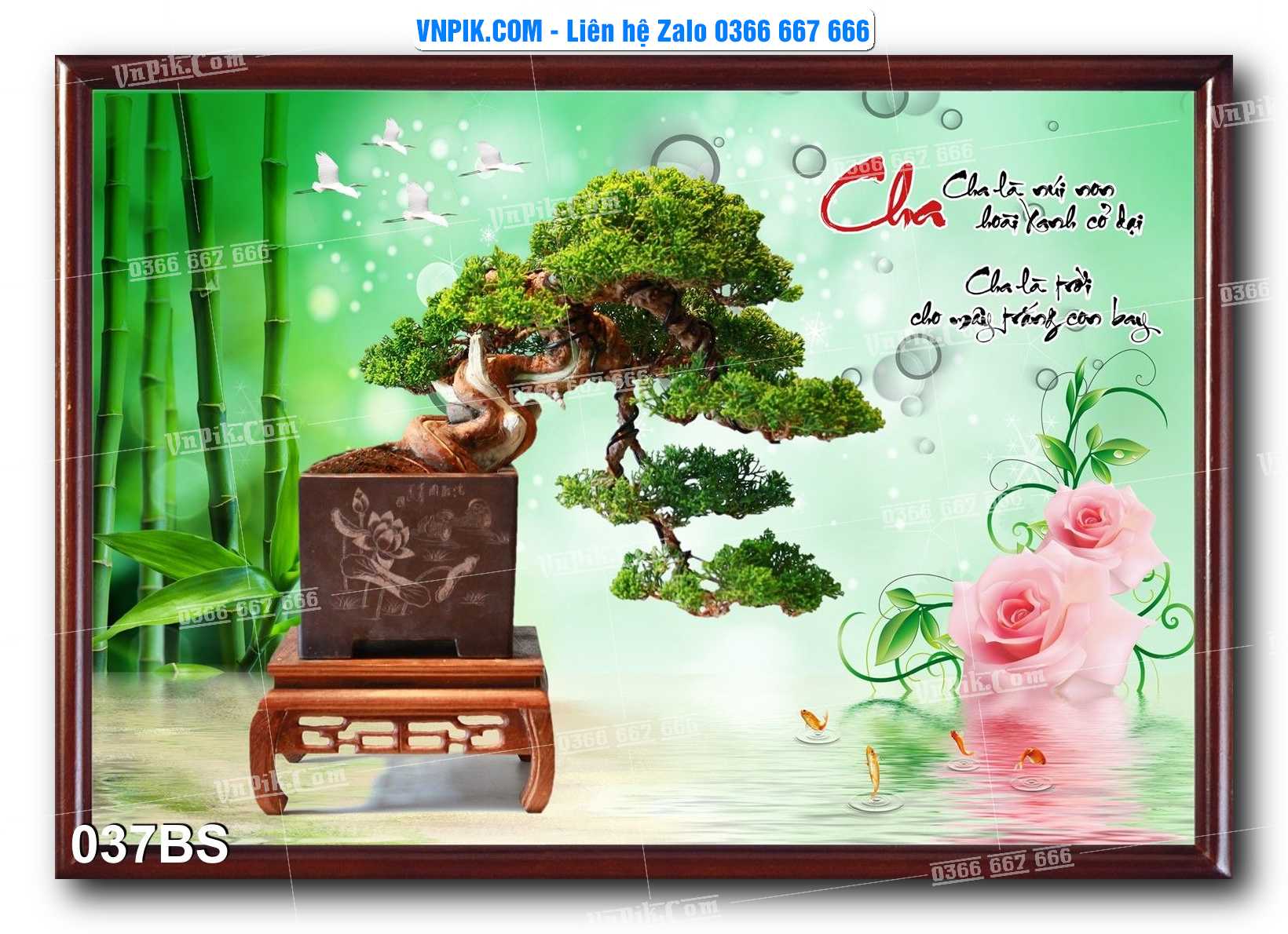 File PSD Tranh Bon Sai Cây Cảnh Trang Trí Siêu Đẹp Mã File 037BS