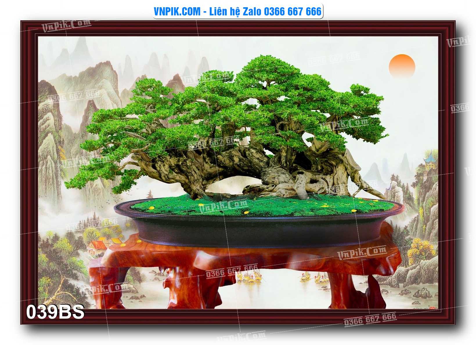 File PSD Tranh Bon Sai Cây Cảnh Trang Trí Siêu Đẹp Mã File 039BS