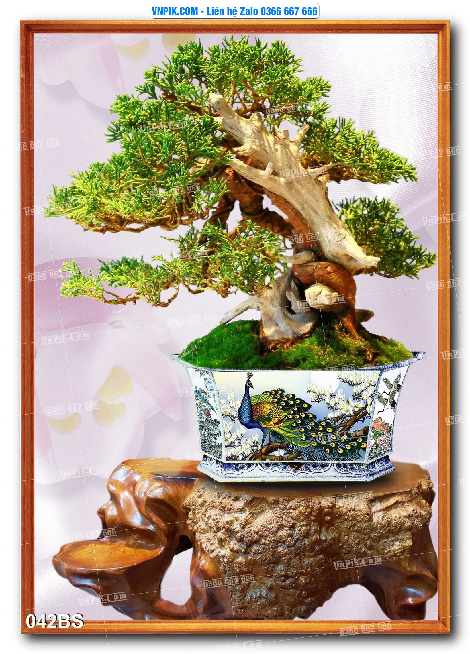 File PSD Tranh Bon Sai Cây Cảnh Trang Trí Siêu Đẹp Mã File 042BS