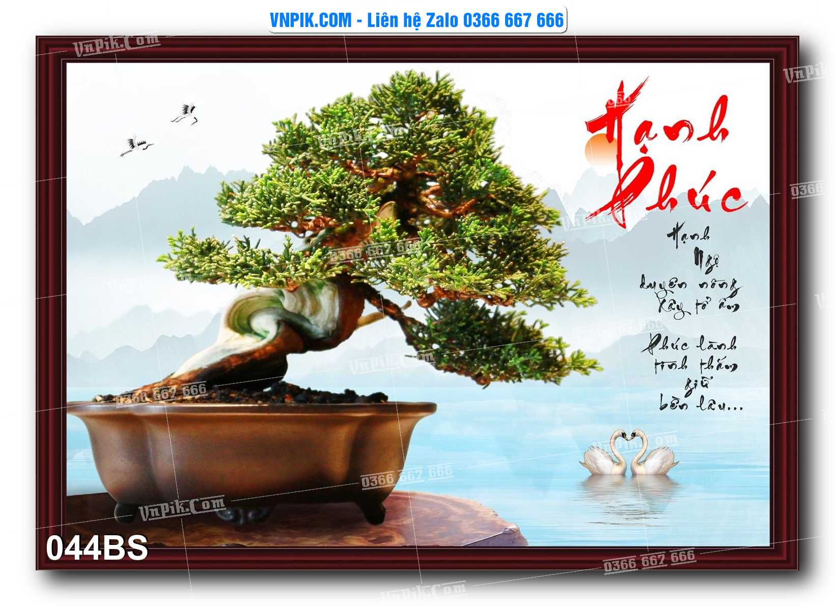 File PSD Tranh Bon Sai Cây Cảnh Trang Trí Siêu Đẹp Mã File 044BS