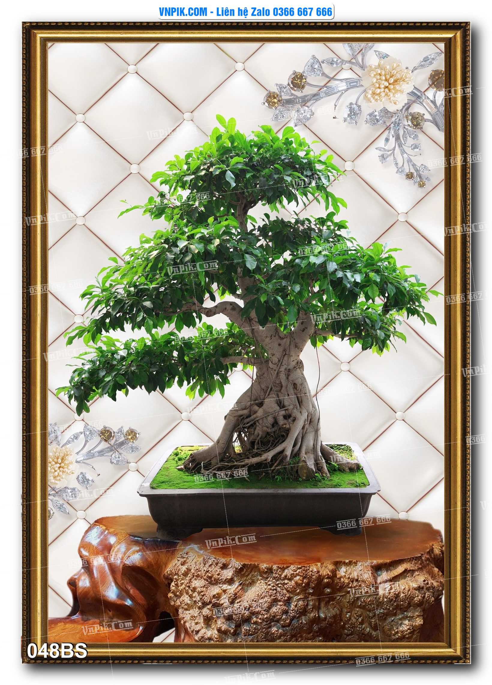 File PSD Tranh Bon Sai Cây Cảnh Trang Trí Siêu Đẹp Mã File 048BS