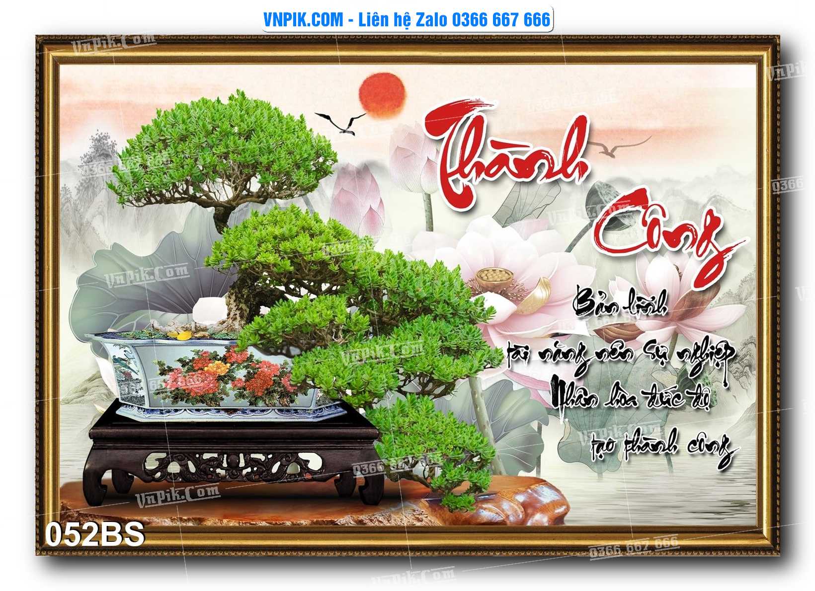 File PSD Tranh Bon Sai Cây Cảnh Trang Trí Siêu Đẹp Mã File 052BS