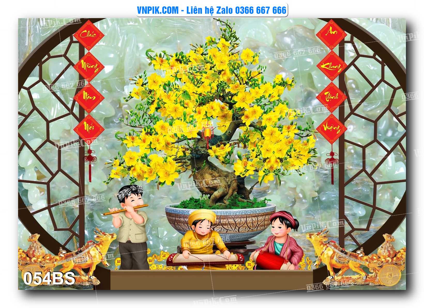 File PSD Tranh Bon Sai Cây Cảnh Trang Trí Siêu Đẹp Mã File 054BS