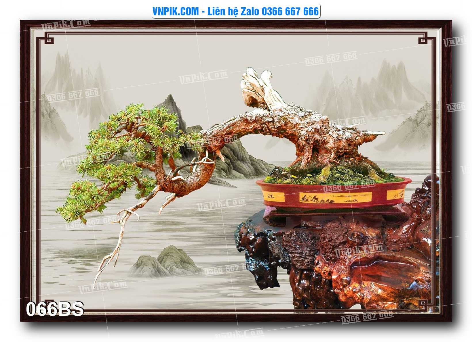 File PSD Tranh Bon Sai Cây Cảnh Trang Trí Siêu Đẹp Mã File 066BS