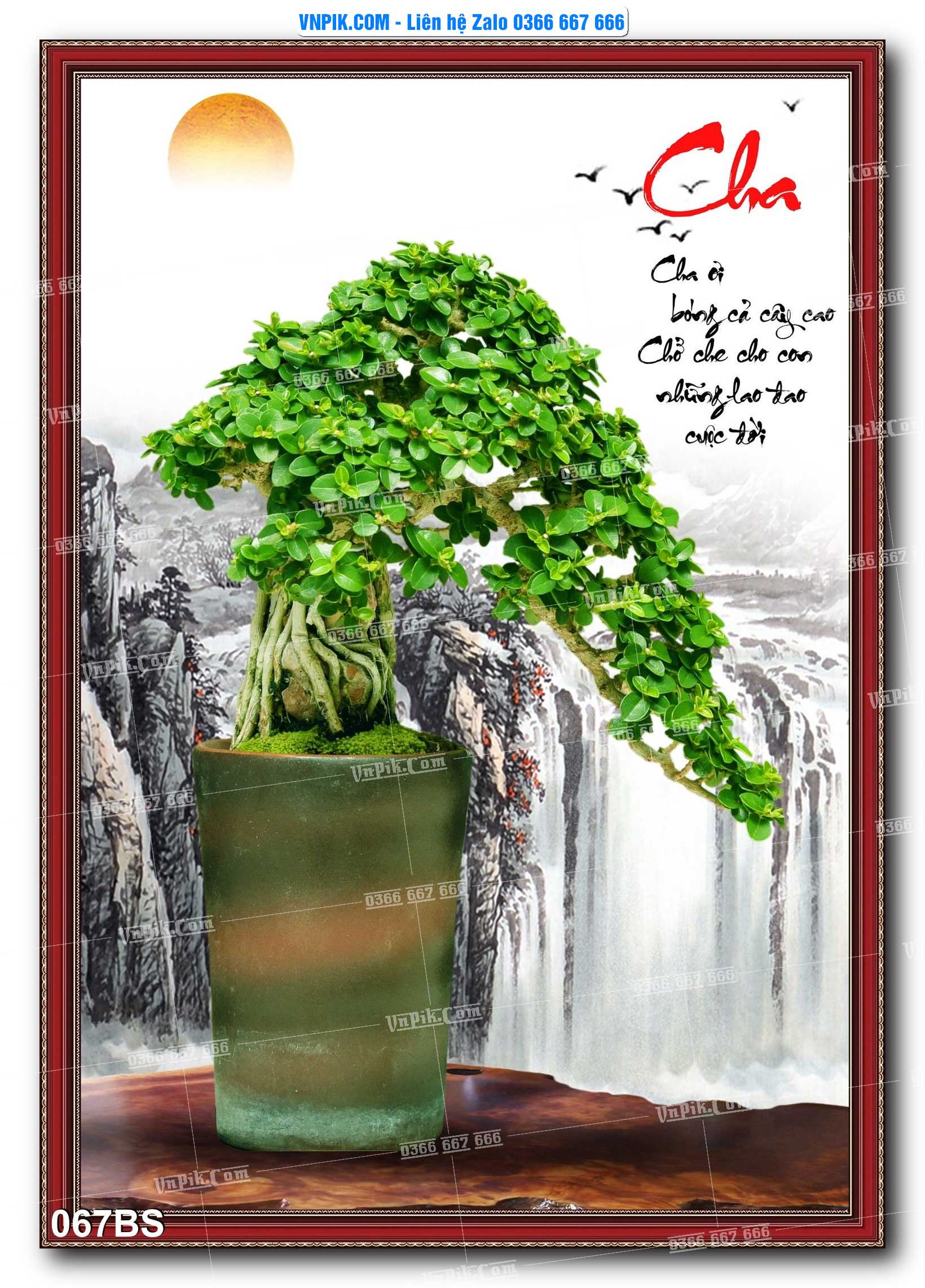 File PSD Tranh Bon Sai Cây Cảnh Trang Trí Siêu Đẹp Mã File 067BS