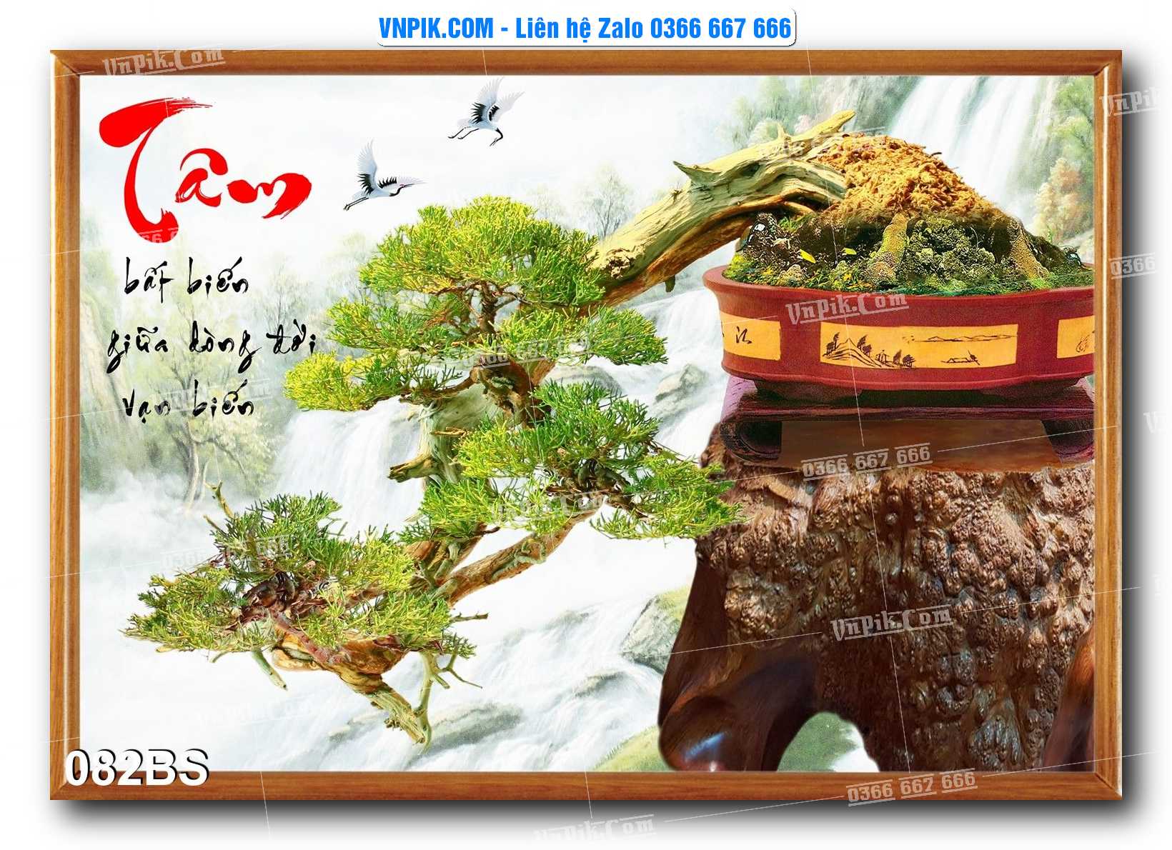 File PSD Tranh Bon Sai Cây Cảnh Trang Trí Siêu Đẹp Mã File 082BS