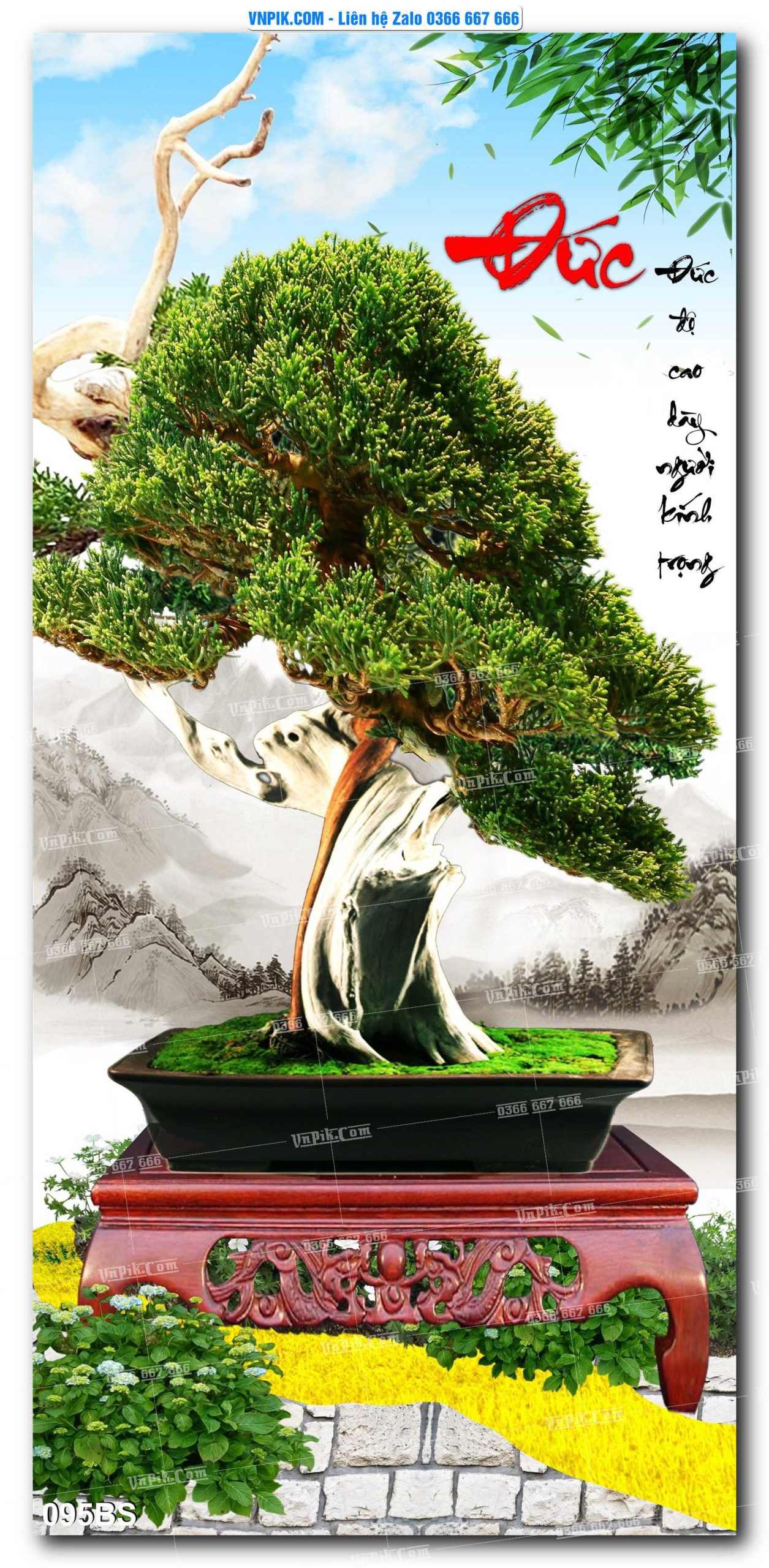 File PSD Tranh Bon Sai Cây Cảnh Trang Trí Siêu Đẹp Mã File 095BS