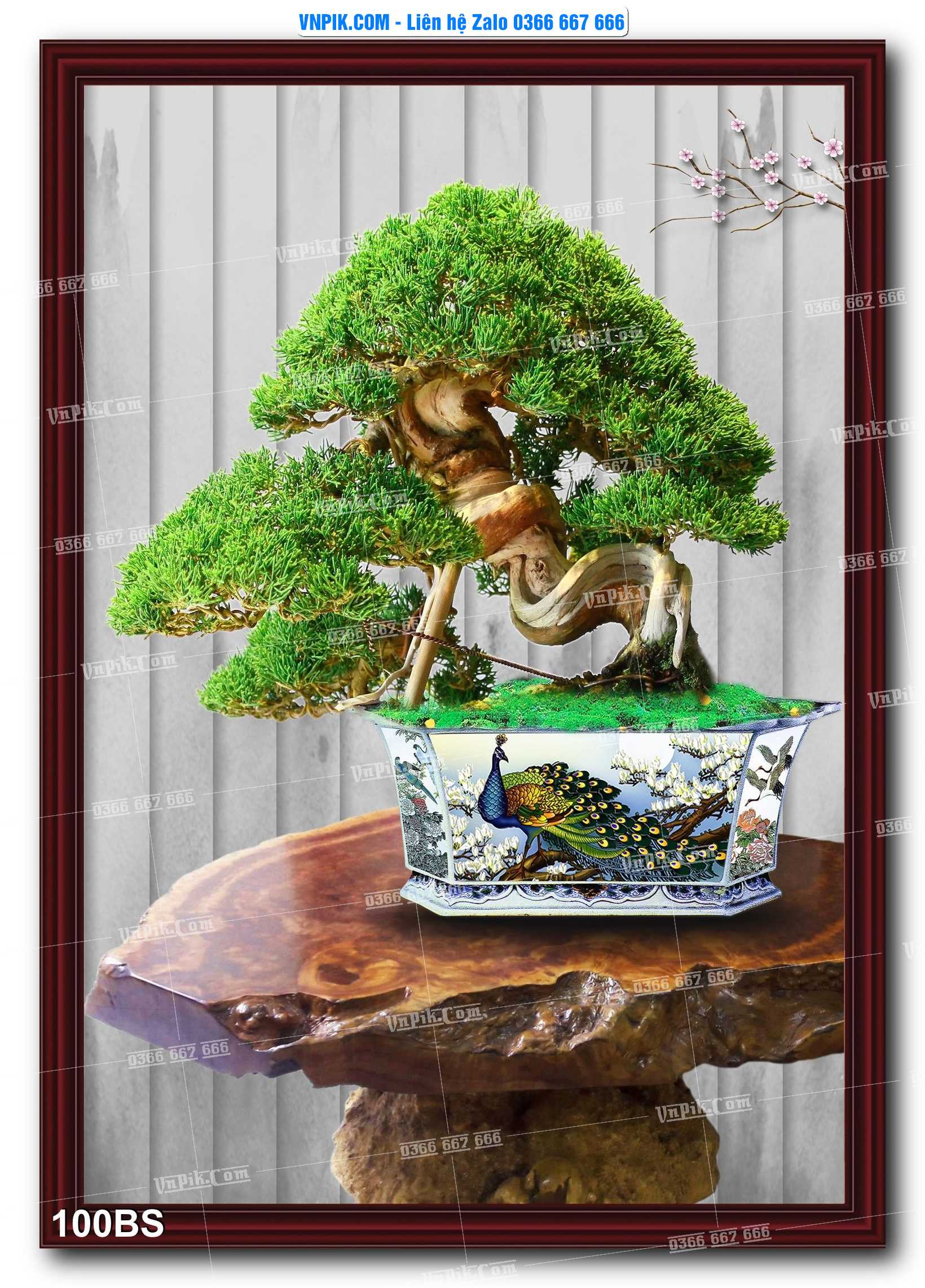 File PSD Tranh Bon Sai Cây Cảnh Trang Trí Siêu Đẹp Mã File 100BS