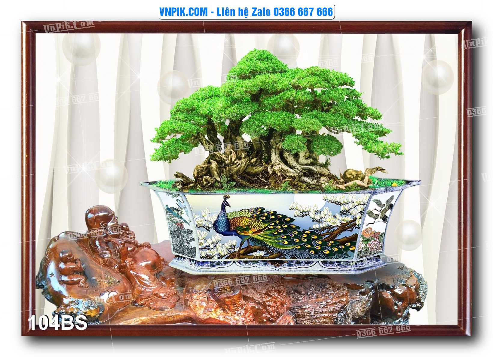 File PSD Tranh Bon Sai Cây Cảnh Trang Trí Siêu Đẹp Mã File 104BS