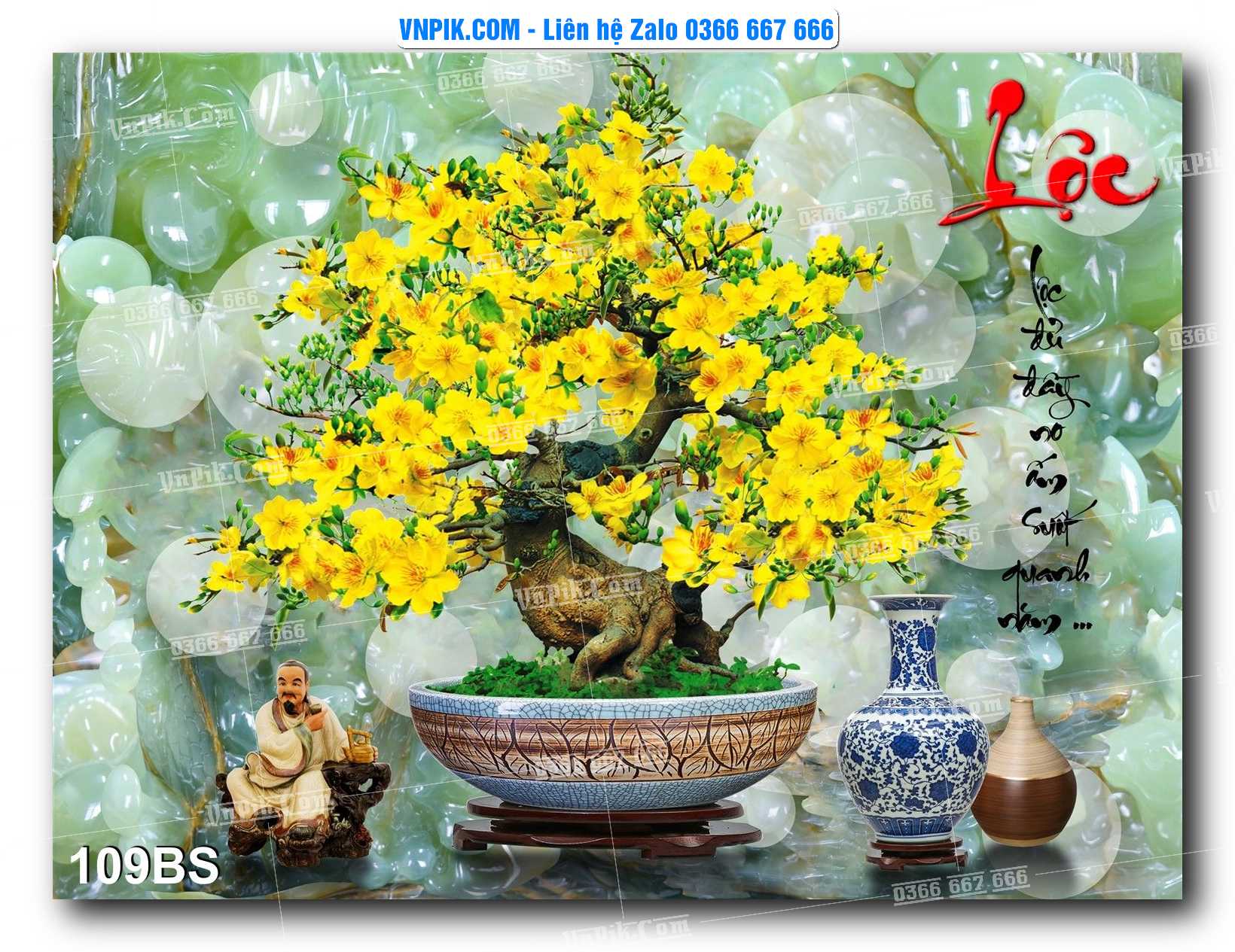 File PSD Tranh Bon Sai Cây Cảnh Trang Trí Siêu Đẹp Mã File 109BS
