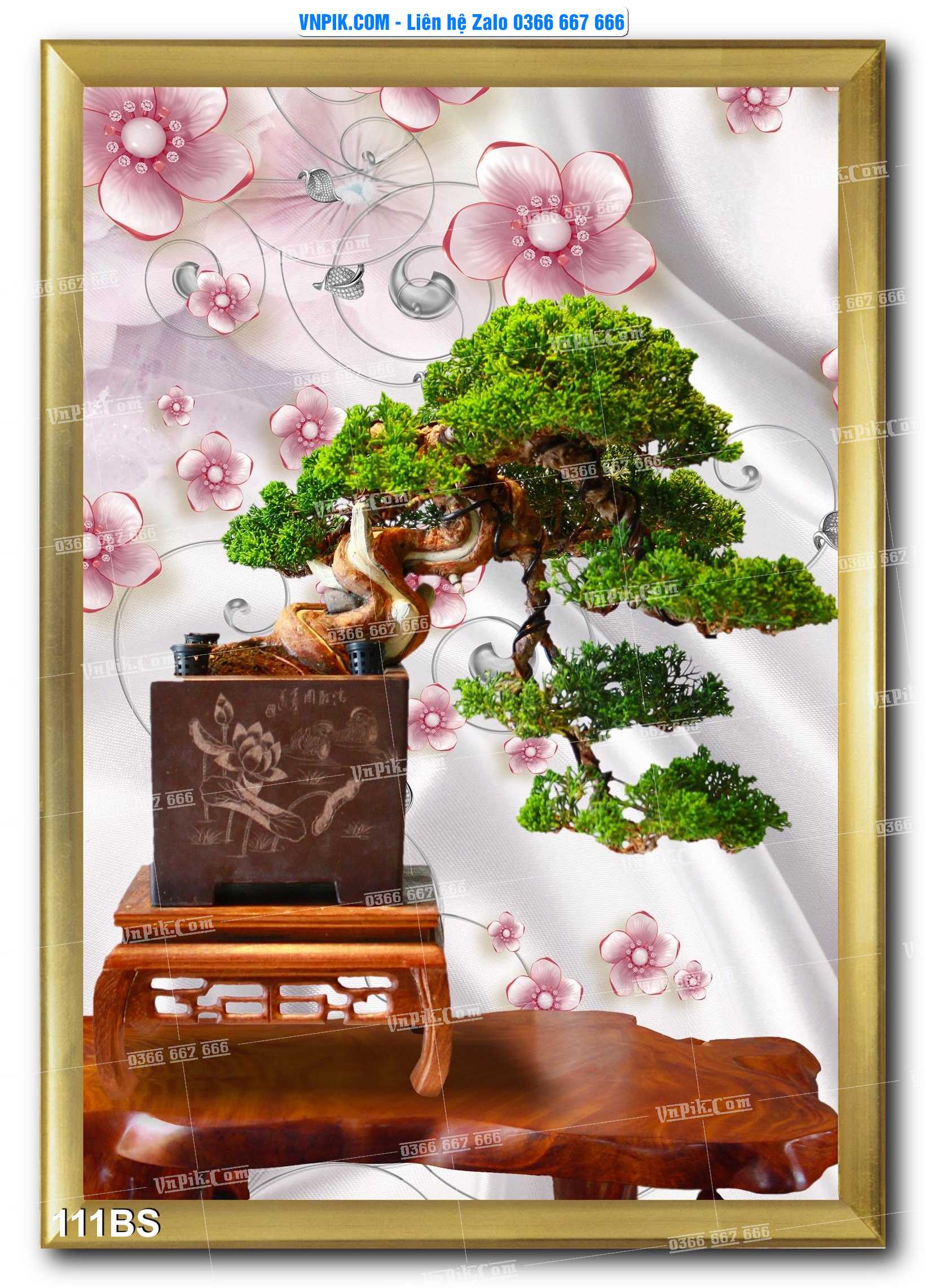 File PSD Tranh Bon Sai Cây Cảnh Trang Trí Siêu Đẹp Mã File 111BS