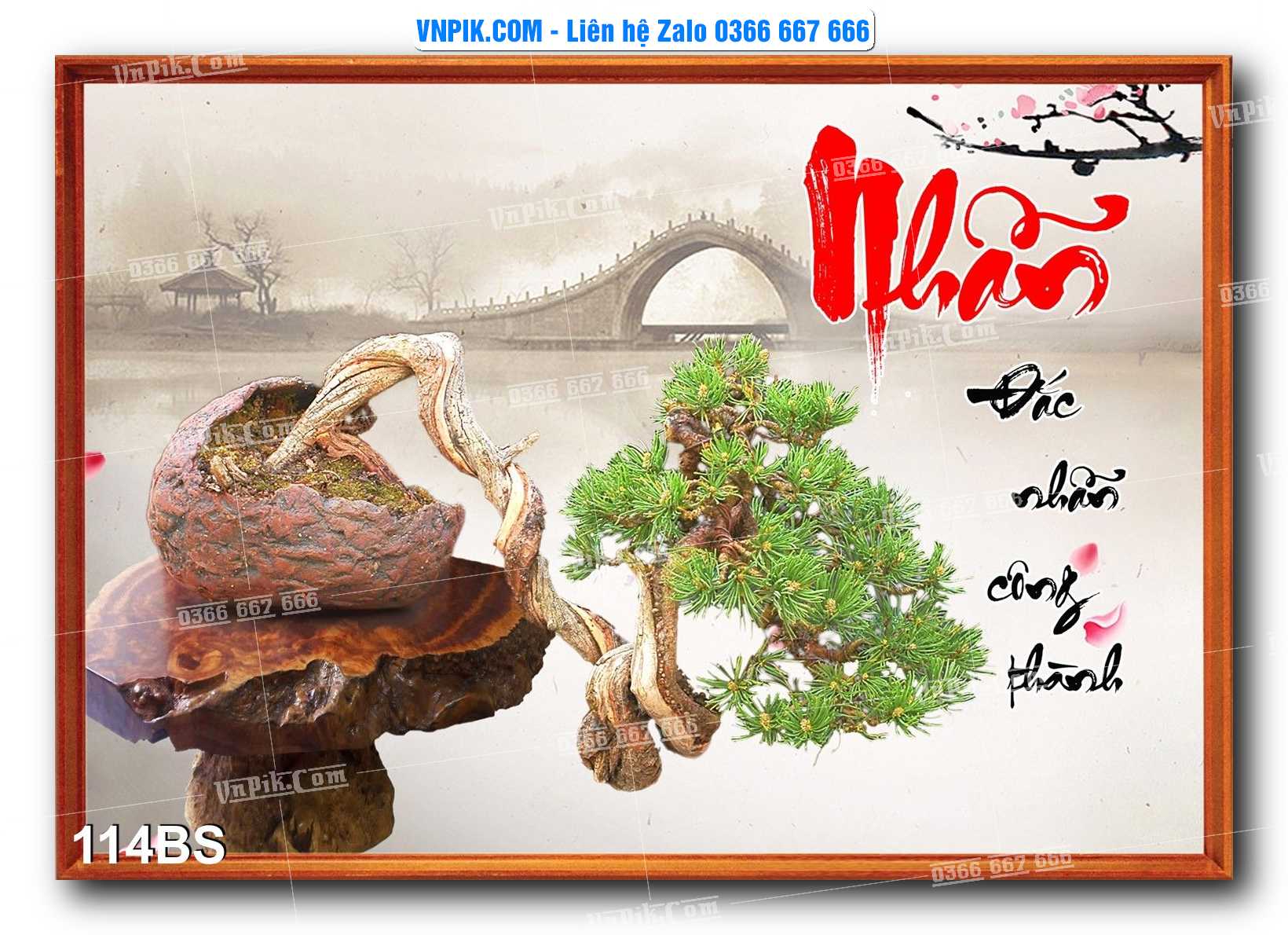 File PSD Tranh Bon Sai Cây Cảnh Trang Trí Siêu Đẹp Mã File 114BS