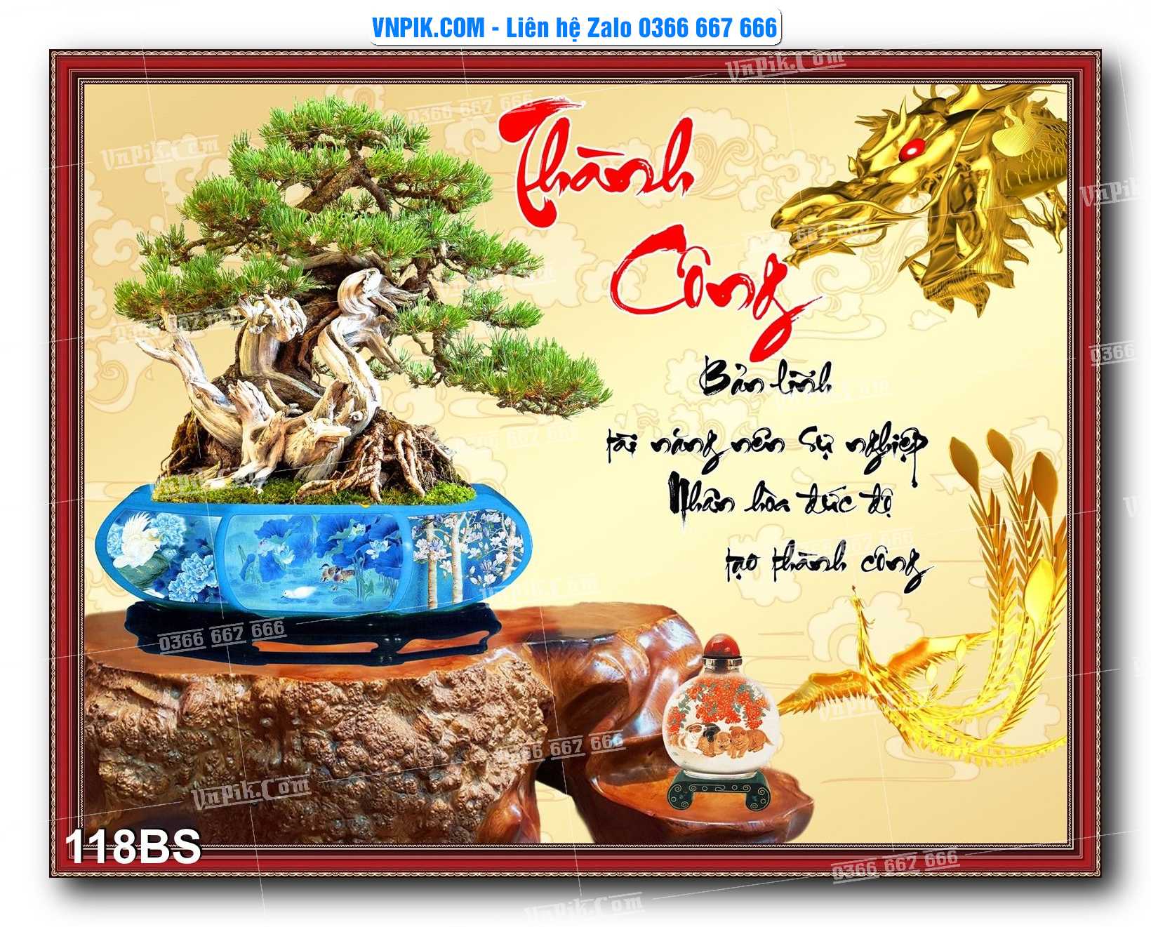 File PSD Tranh Bon Sai Cây Cảnh Trang Trí Siêu Đẹp Mã File 118BS