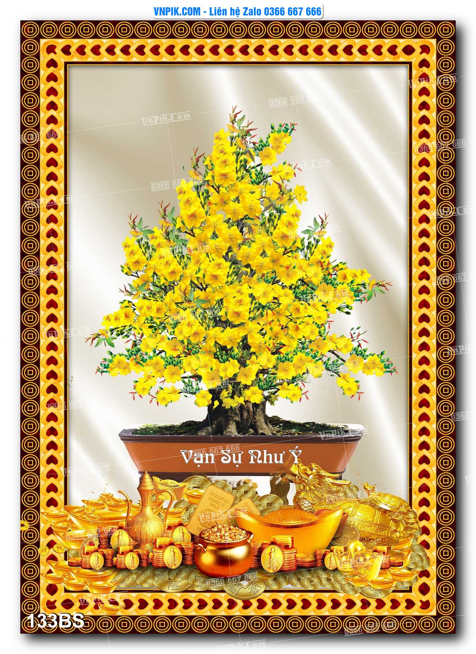 File PSD Tranh Bon Sai Cây Cảnh Trang Trí Siêu Đẹp Mã File 133BS