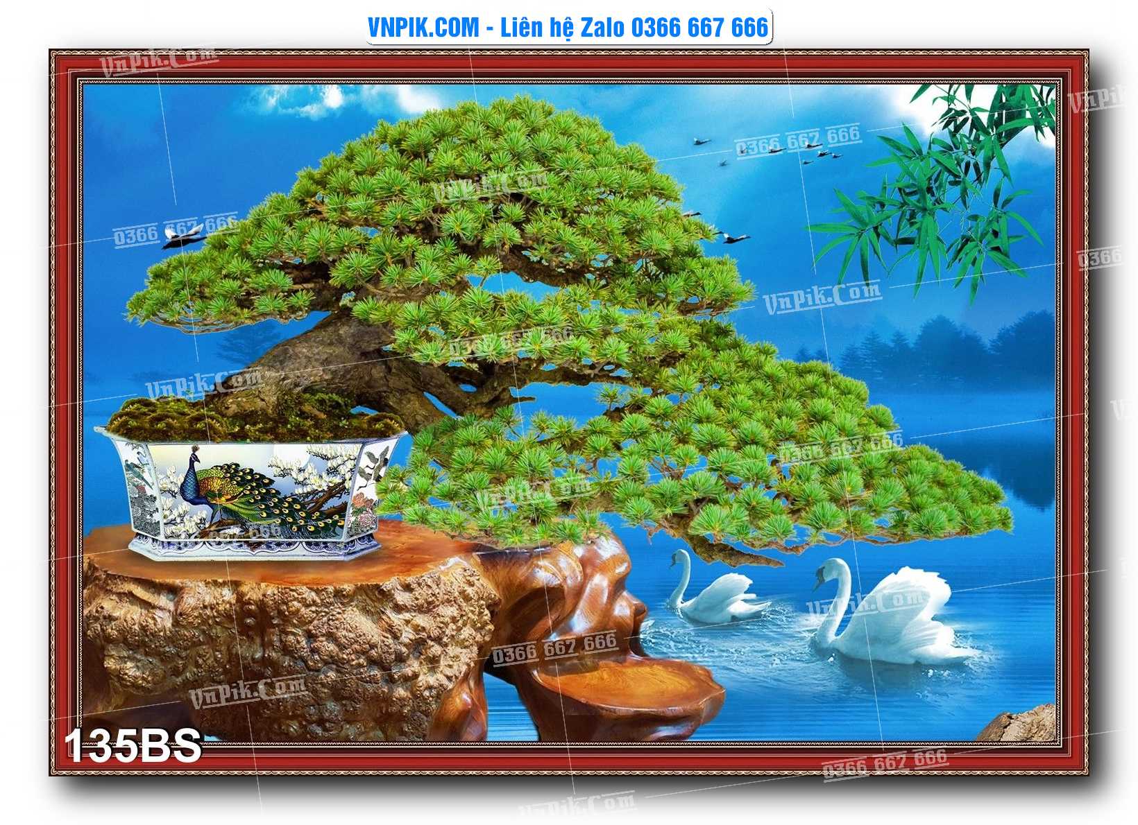 File PSD Tranh Bon Sai Cây Cảnh Trang Trí Siêu Đẹp Mã File 135BS