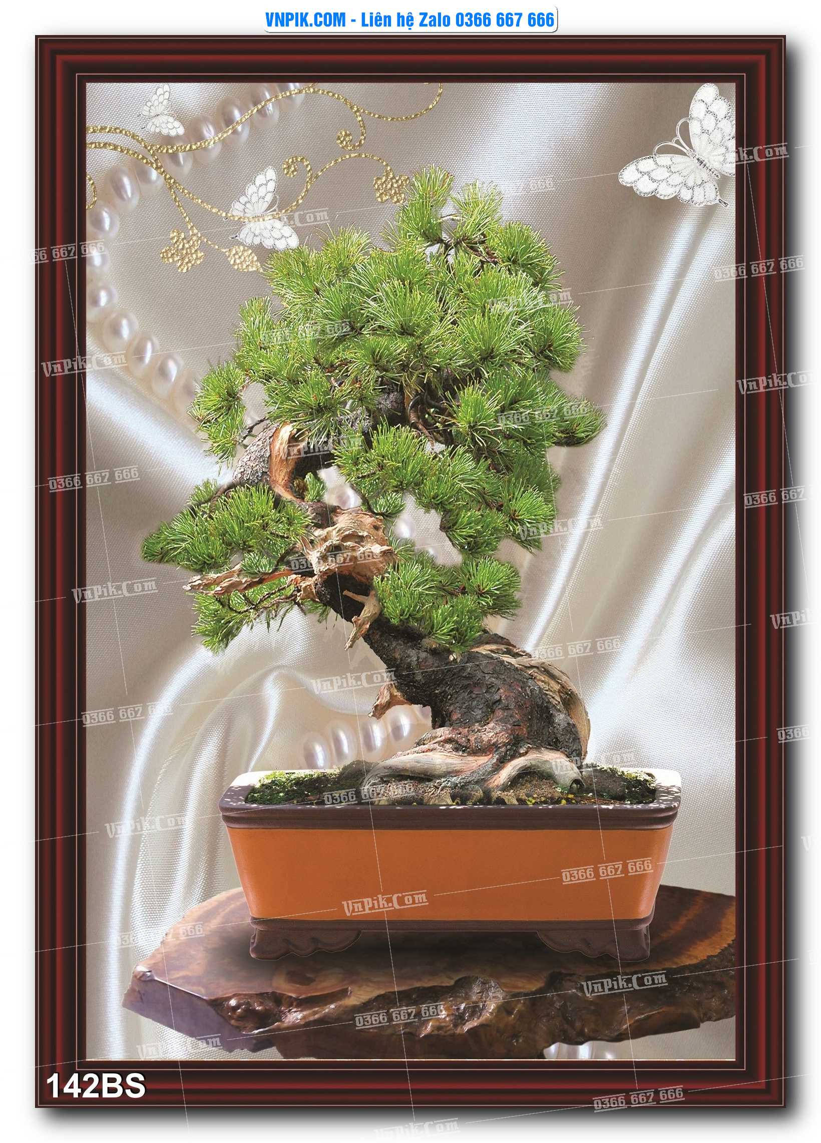 File PSD Tranh Bon Sai Cây Cảnh Trang Trí Siêu Đẹp Mã File 142BS