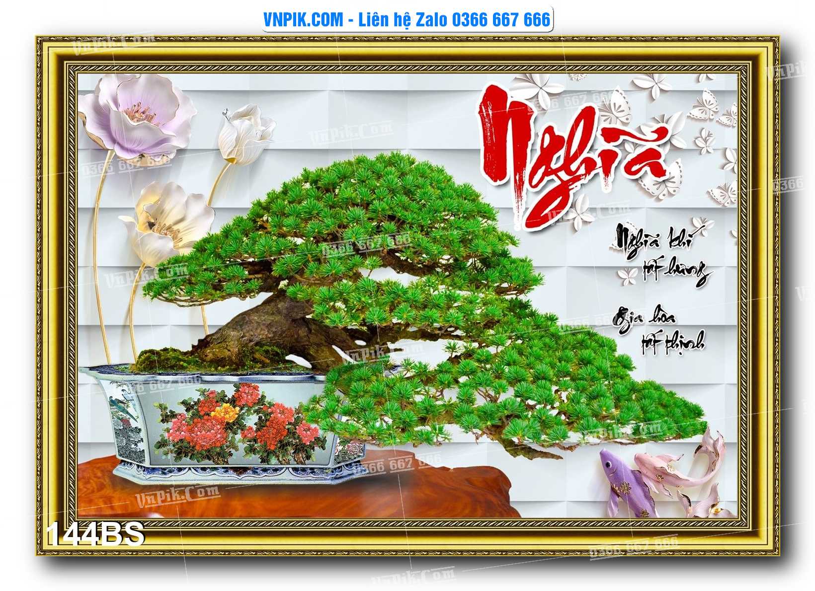 File PSD Tranh Bon Sai Cây Cảnh Trang Trí Siêu Đẹp Mã File 144BS