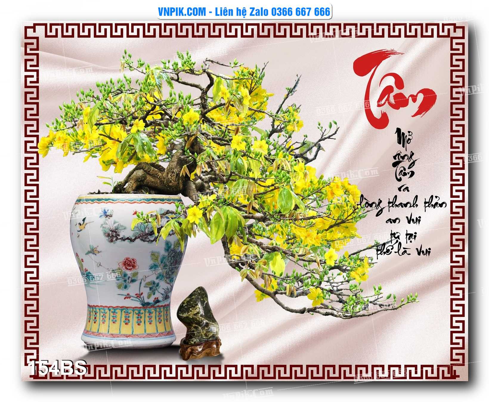 File PSD Tranh Bon Sai Cây Cảnh Trang Trí Siêu Đẹp Mã File 154BS