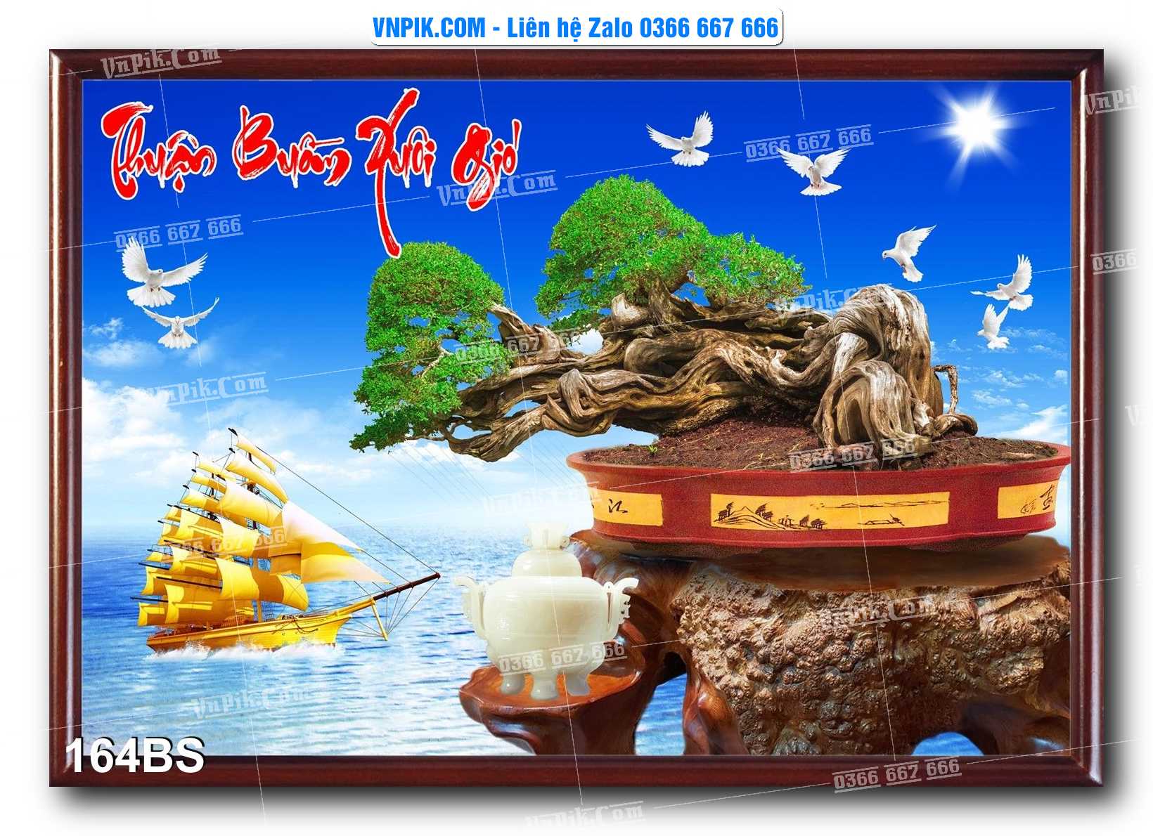 File PSD Tranh Bon Sai Cây Cảnh Trang Trí Siêu Đẹp Mã File 164BS