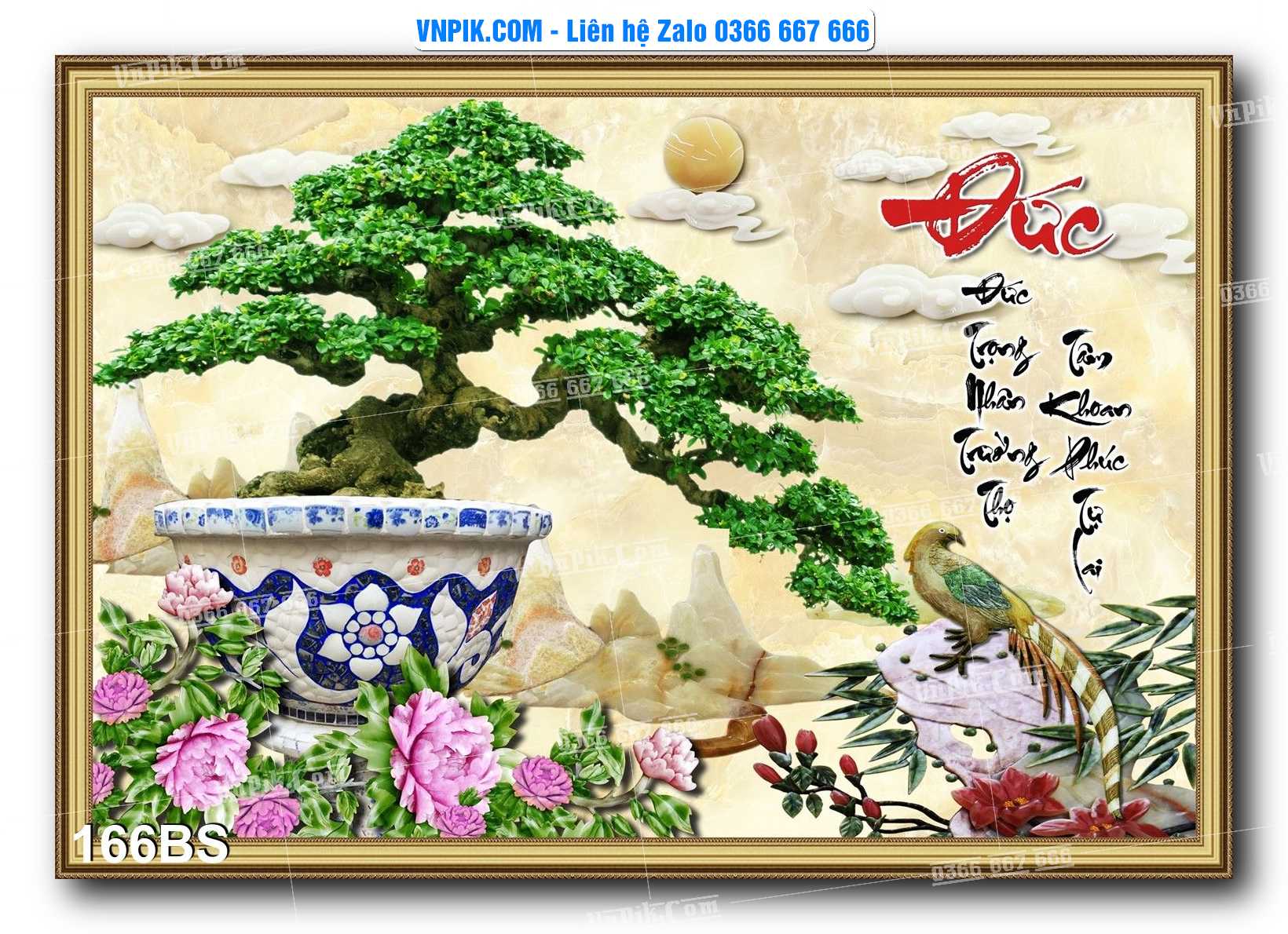 File PSD Tranh Bon Sai Cây Cảnh Trang Trí Siêu Đẹp Mã File 166BS