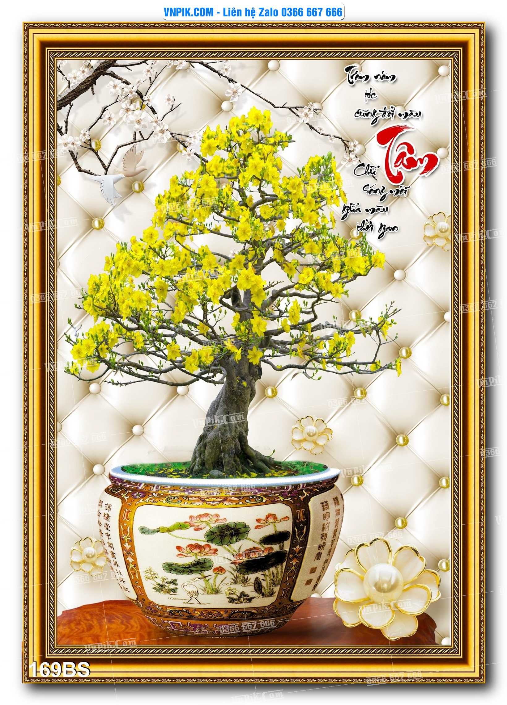 File PSD Tranh Bon Sai Cây Cảnh Trang Trí Siêu Đẹp Mã File 169BS