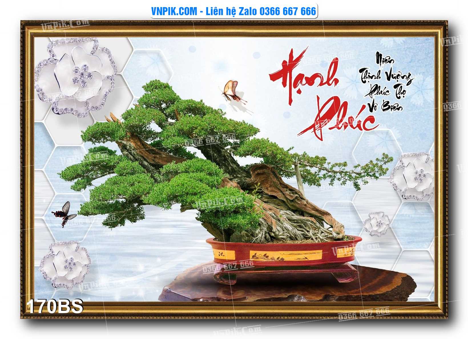 File PSD Tranh Bon Sai Cây Cảnh Trang Trí Siêu Đẹp Mã File 170BS