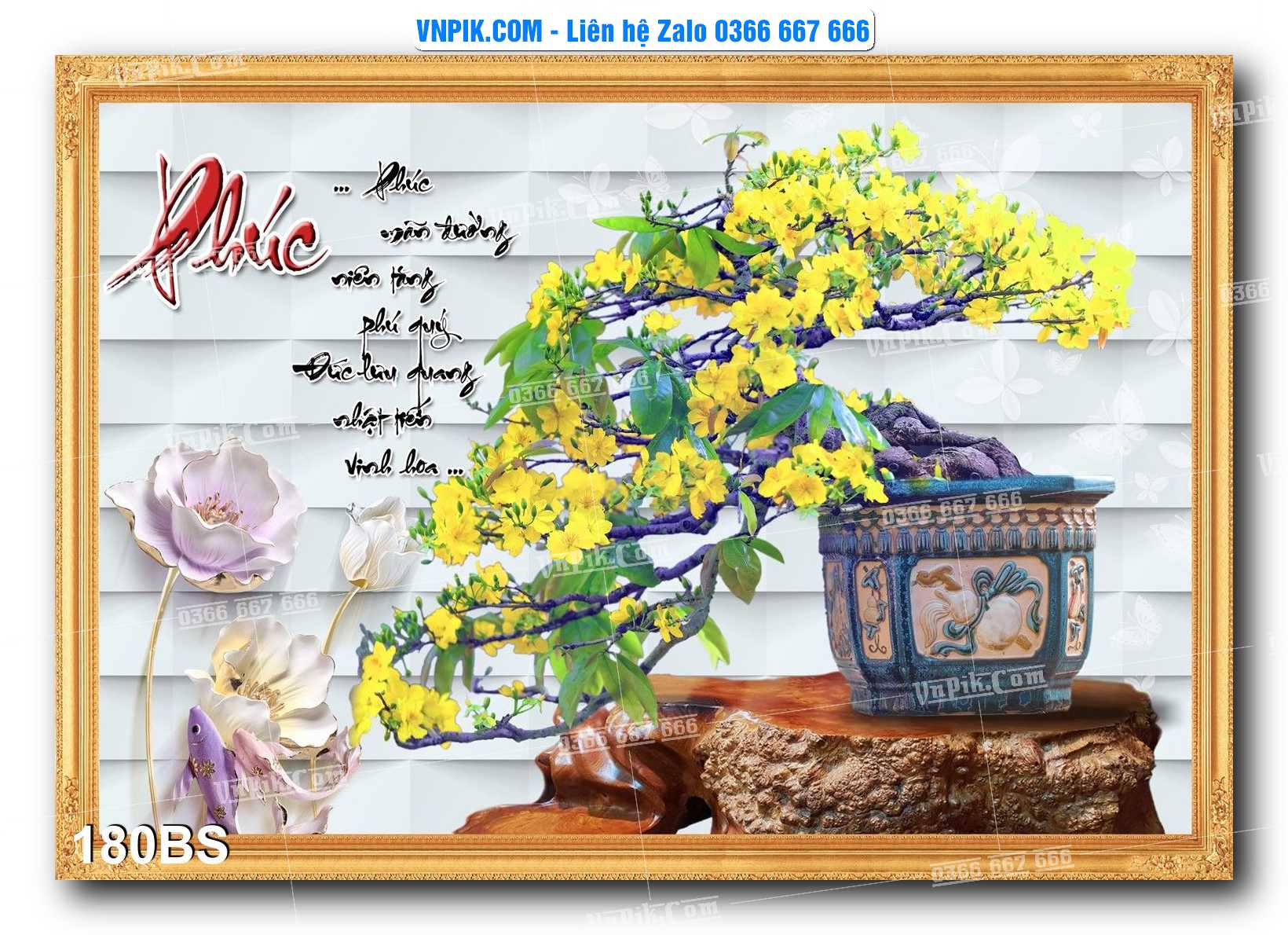 File PSD Tranh Bon Sai Cây Cảnh Trang Trí Siêu Đẹp Mã File 180BS