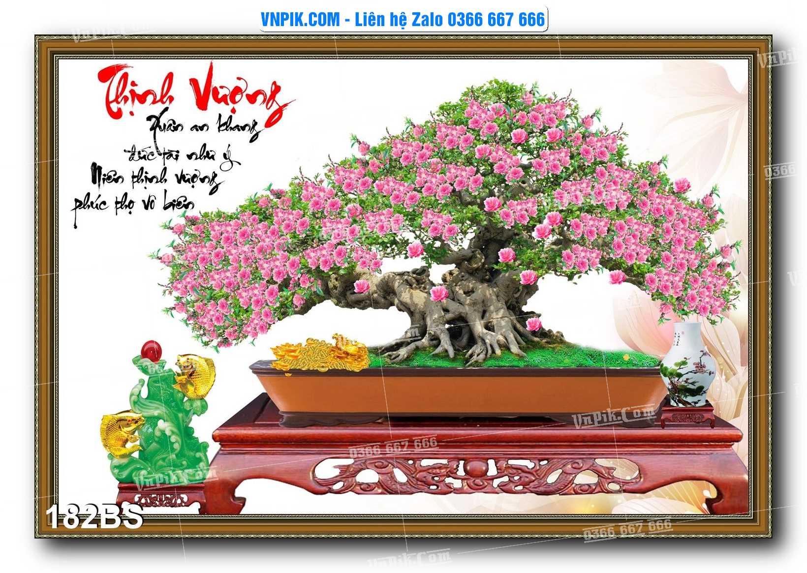 File PSD Tranh Bon Sai Cây Cảnh Trang Trí Siêu Đẹp Mã File 182BS