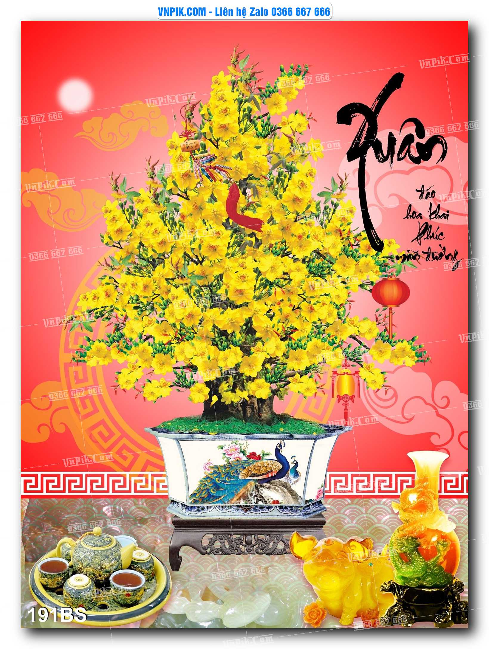 File PSD Tranh Bon Sai Cây Cảnh Trang Trí Siêu Đẹp Mã File 191BS