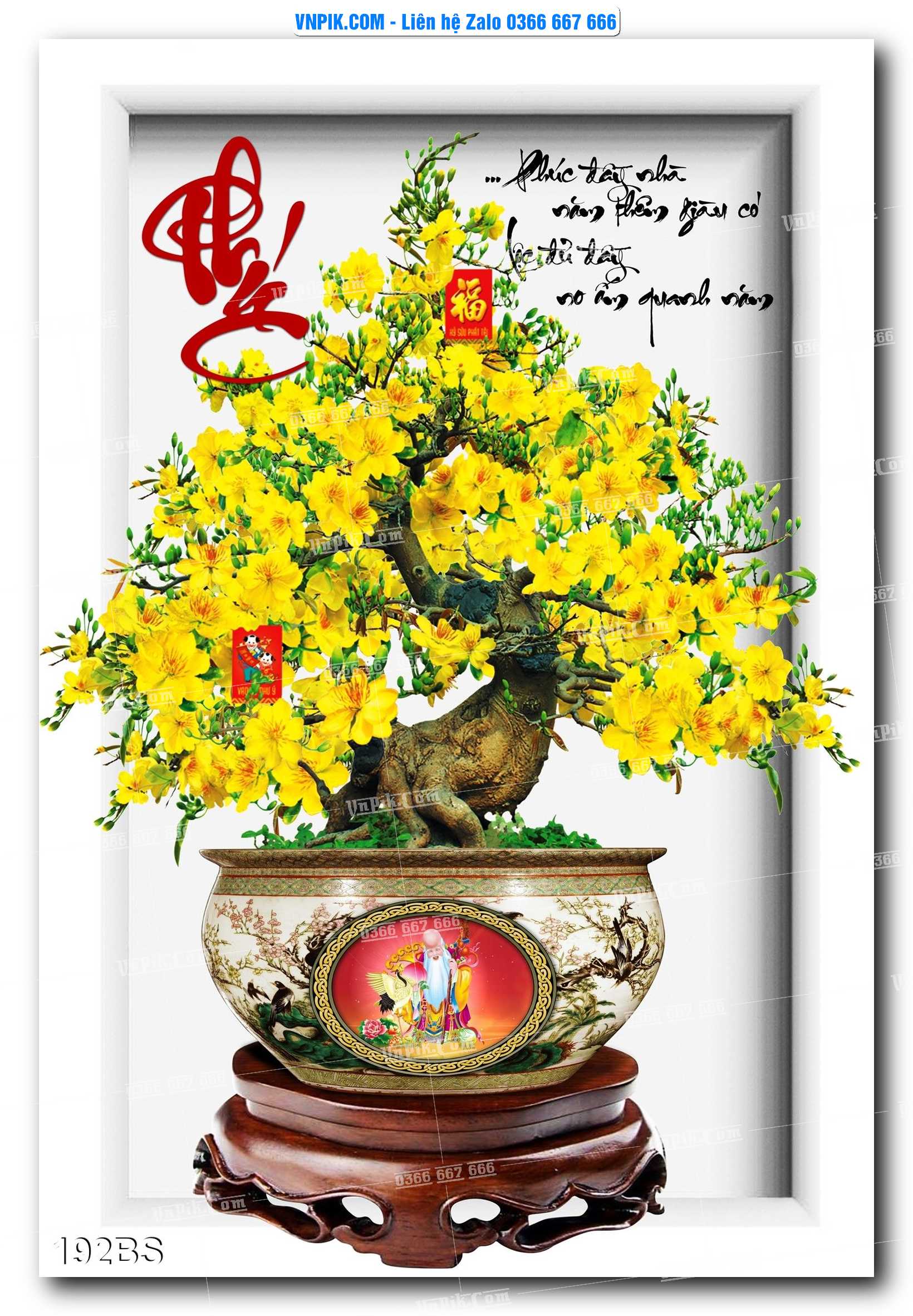 File PSD Tranh Bon Sai Cây Cảnh Trang Trí Siêu Đẹp Mã File 192BS