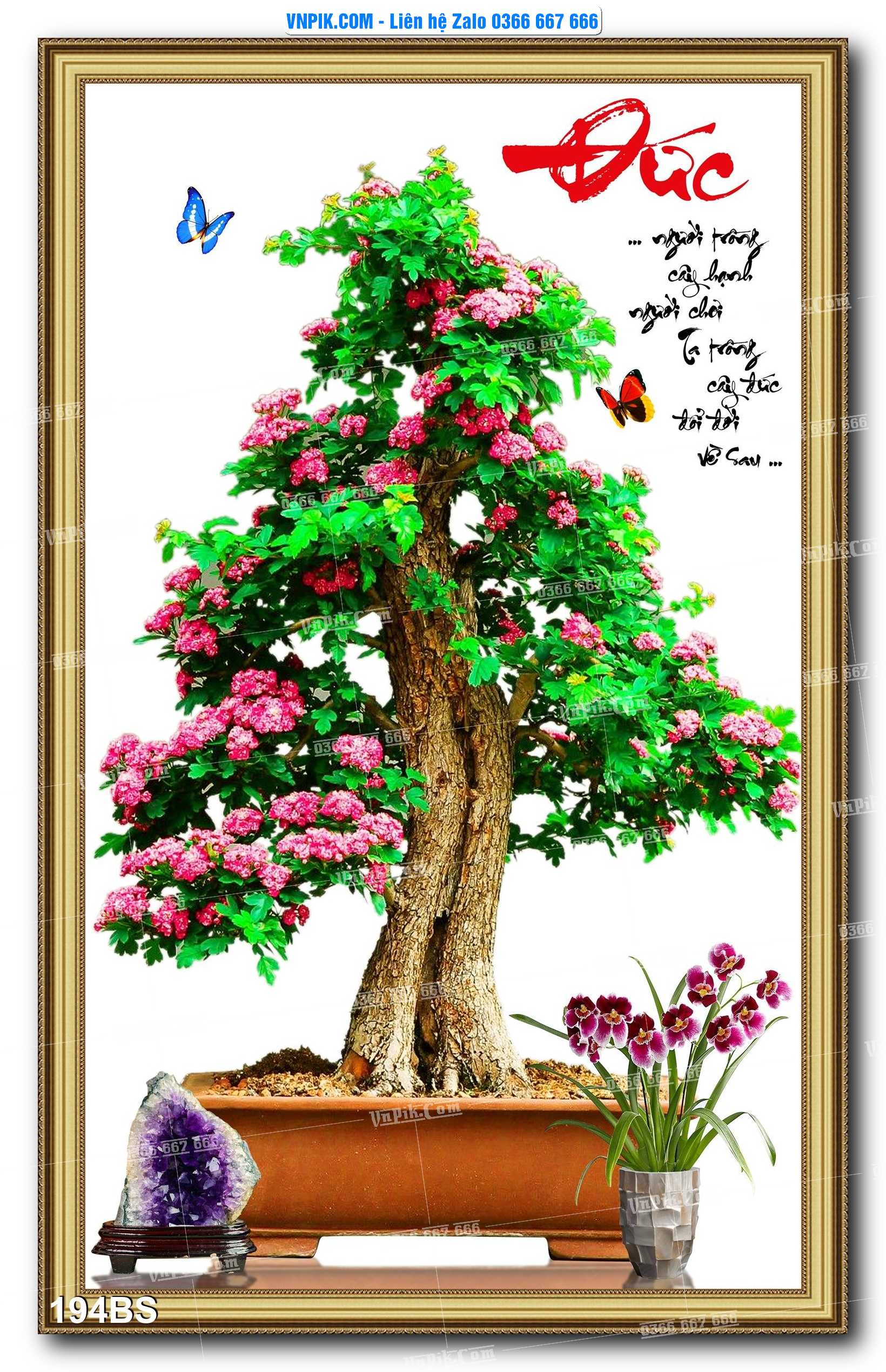 File PSD Tranh Bon Sai Cây Cảnh Trang Trí Siêu Đẹp Mã File 194BS