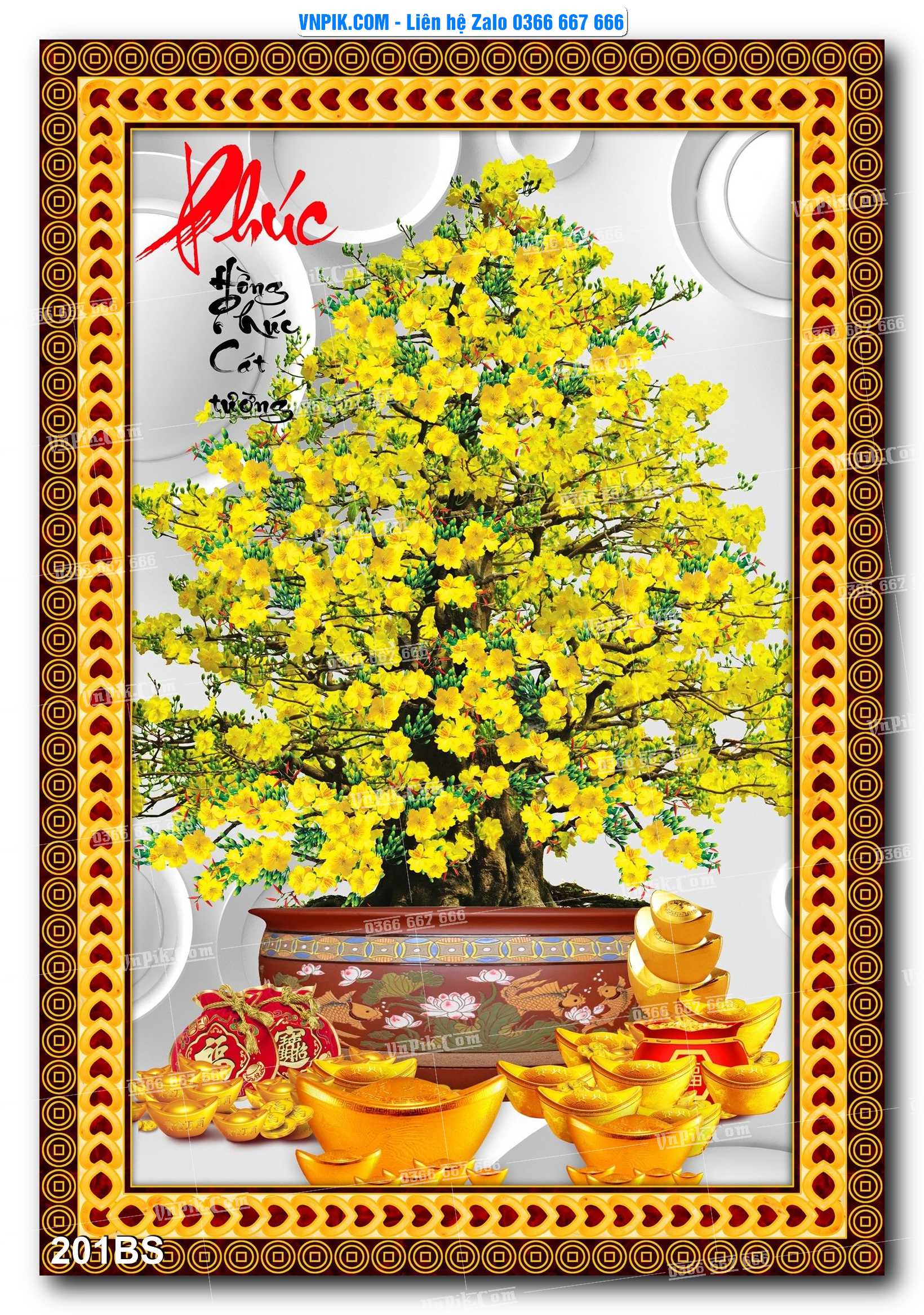 File PSD Tranh Bon Sai Cây Cảnh Trang Trí Siêu Đẹp Mã File 201BS