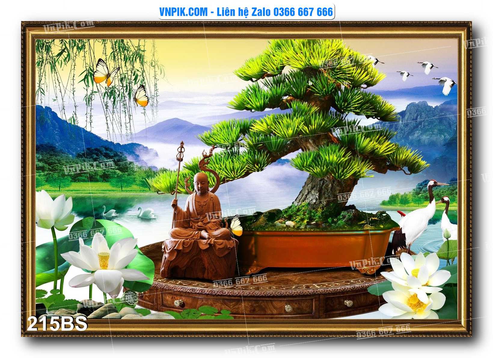 File PSD Tranh Bon Sai Cây Cảnh Trang Trí Siêu Đẹp Mã File 215BS