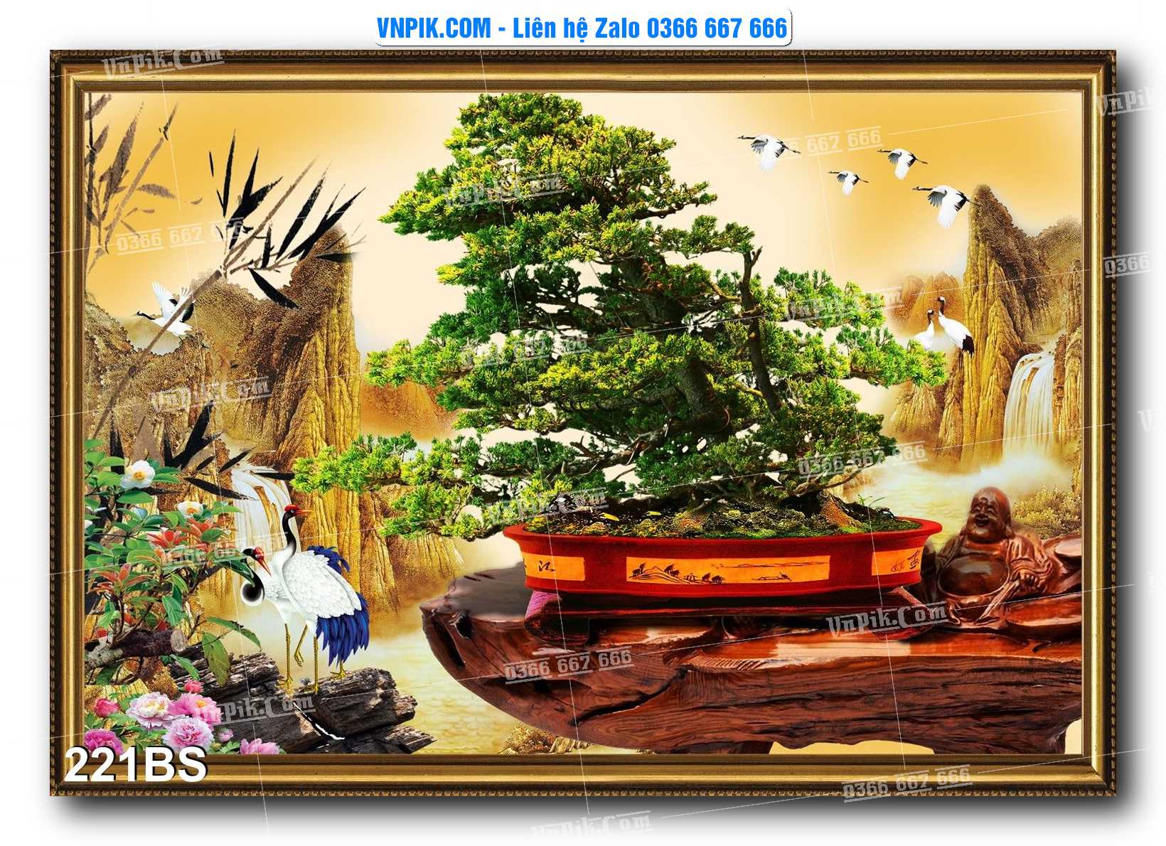 File PSD Tranh Bon Sai Cây Cảnh Trang Trí Siêu Đẹp Mã File 221BS