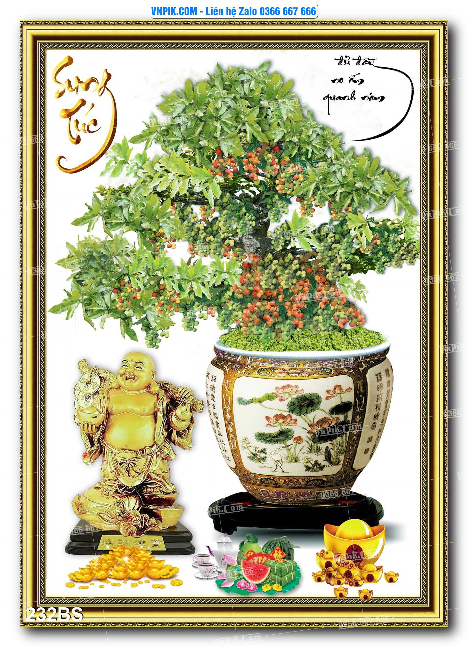 File PSD Tranh Bon Sai Cây Cảnh Trang Trí Siêu Đẹp Mã File 232BS