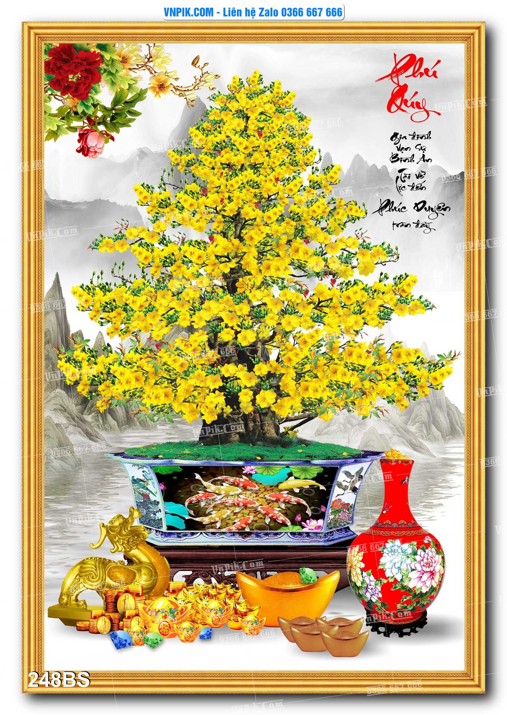 File PSD Tranh Bon Sai Cây Cảnh Trang Trí Siêu Đẹp Mã File 248BS