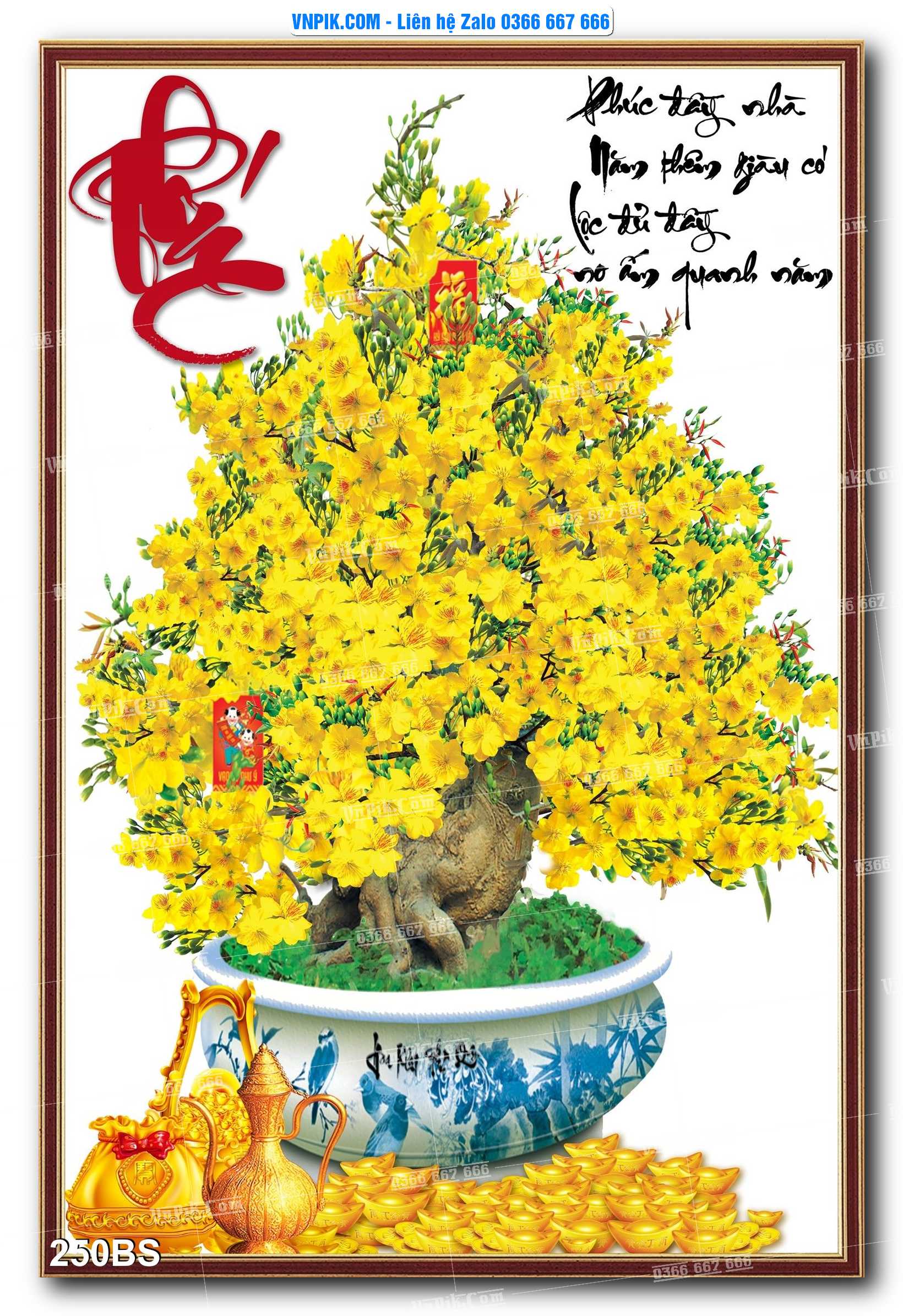 File PSD Tranh Bon Sai Cây Cảnh Trang Trí Siêu Đẹp Mã File 250BS