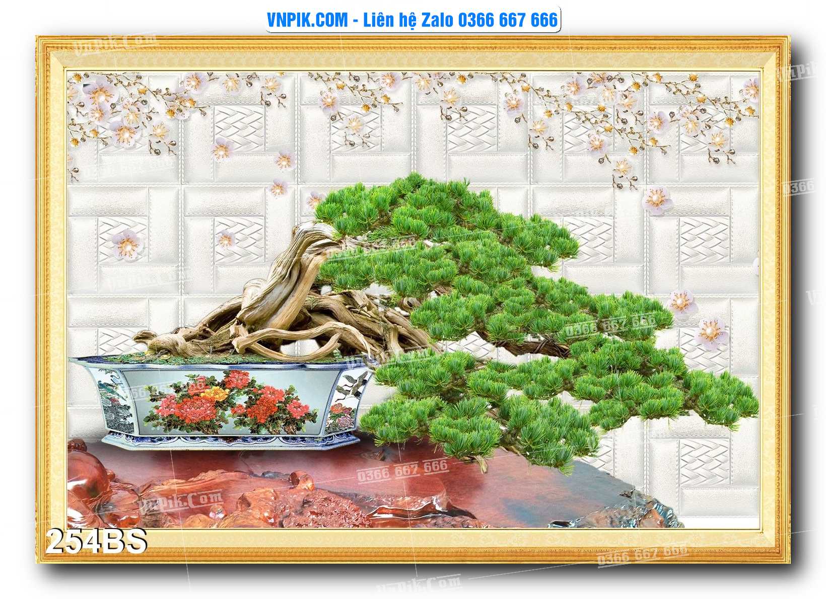 File PSD Tranh Bon Sai Cây Cảnh Trang Trí Siêu Đẹp Mã File 254BS