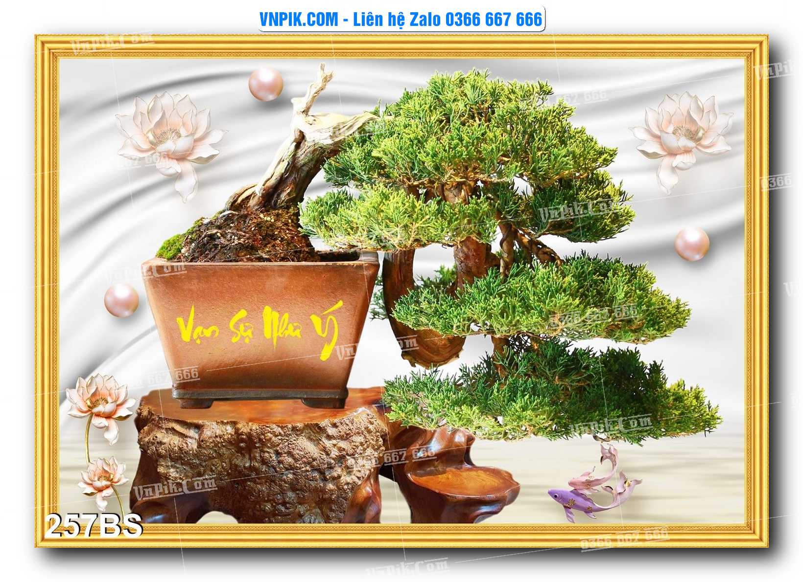 File PSD Tranh Bon Sai Cây Cảnh Trang Trí Siêu Đẹp Mã File 257BS