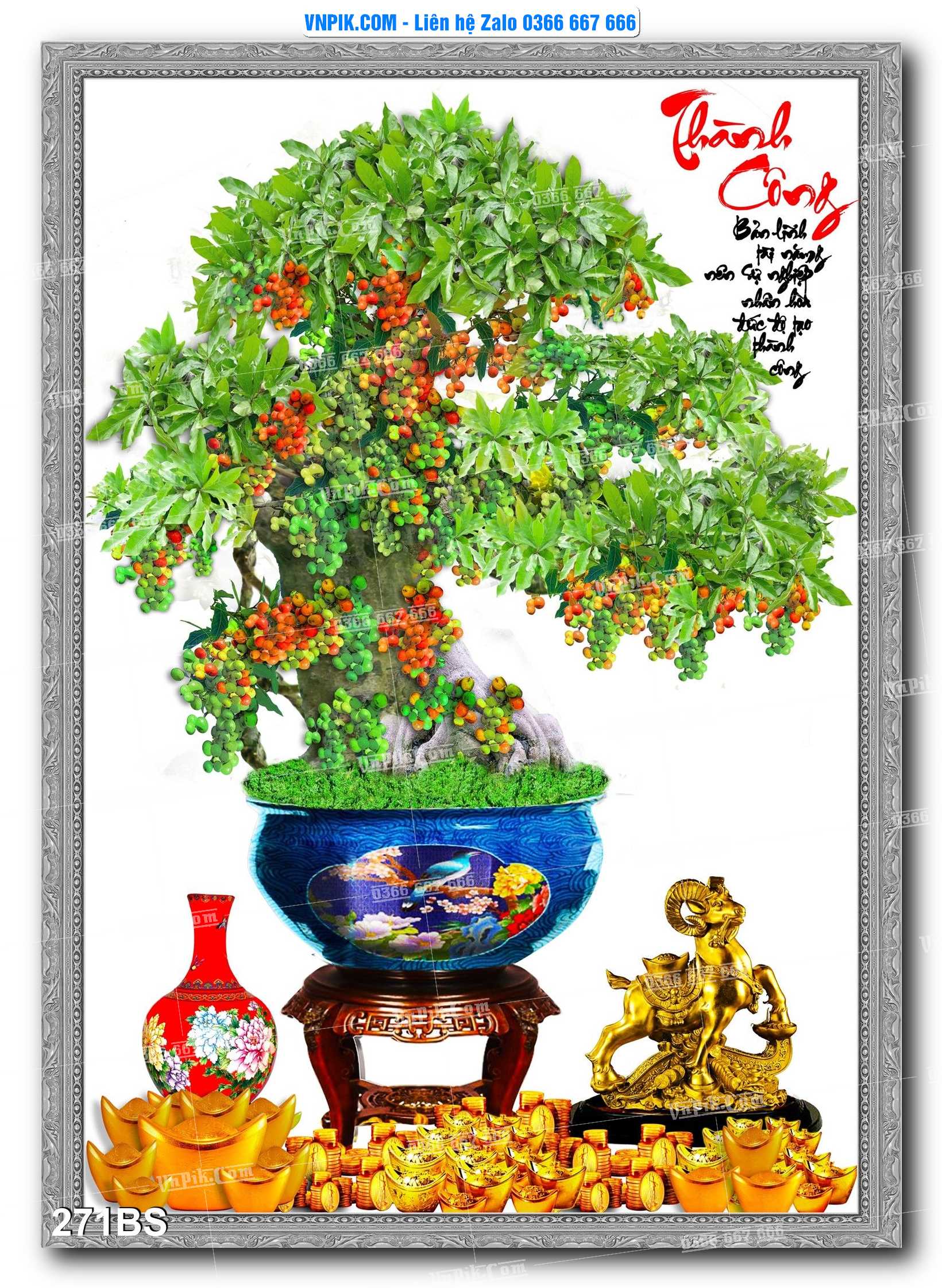 File PSD Tranh Bon Sai Cây Cảnh Trang Trí Siêu Đẹp Mã File 271BS