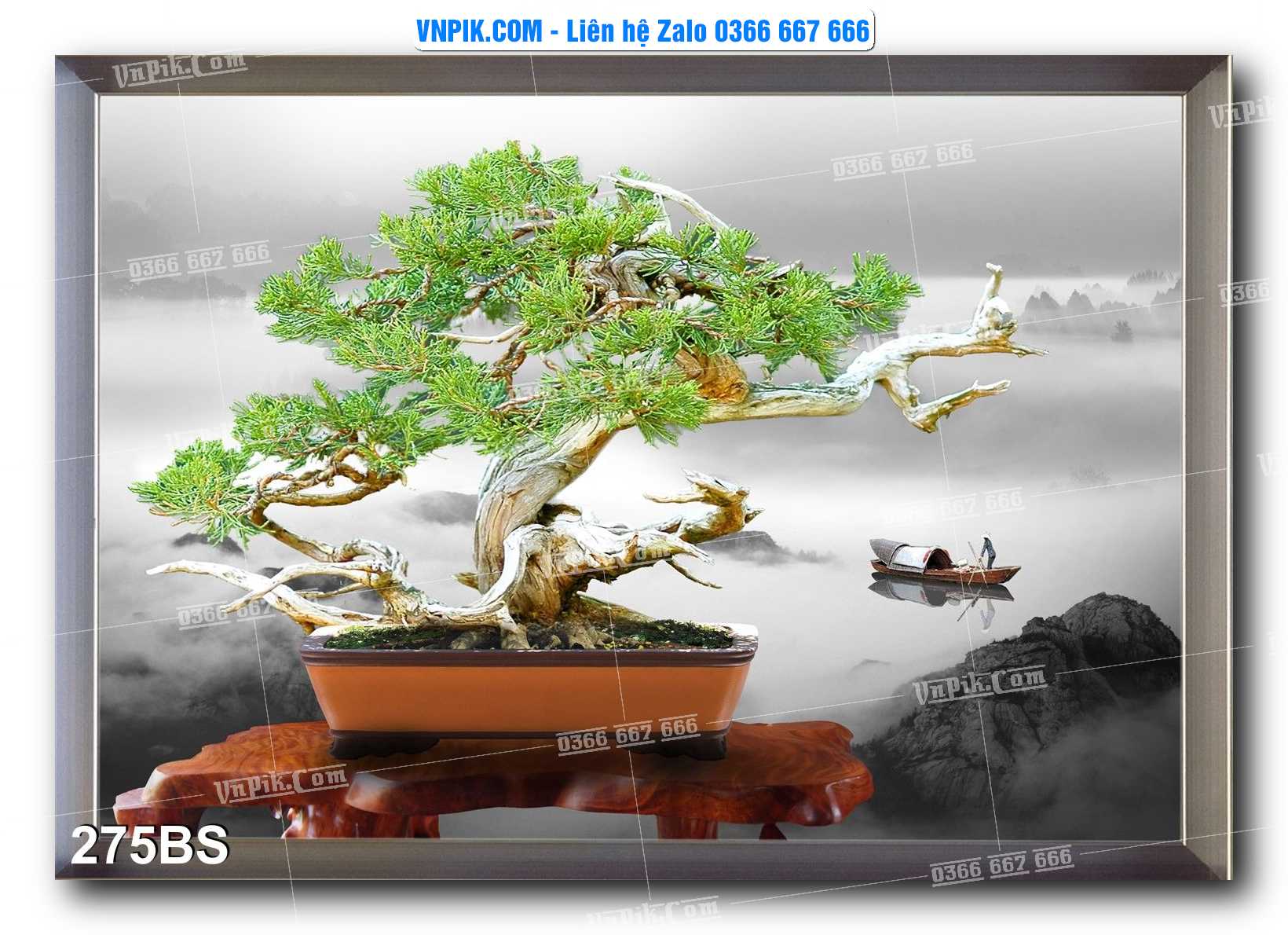 File PSD Tranh Bon Sai Cây Cảnh Trang Trí Siêu Đẹp Mã File 275BS