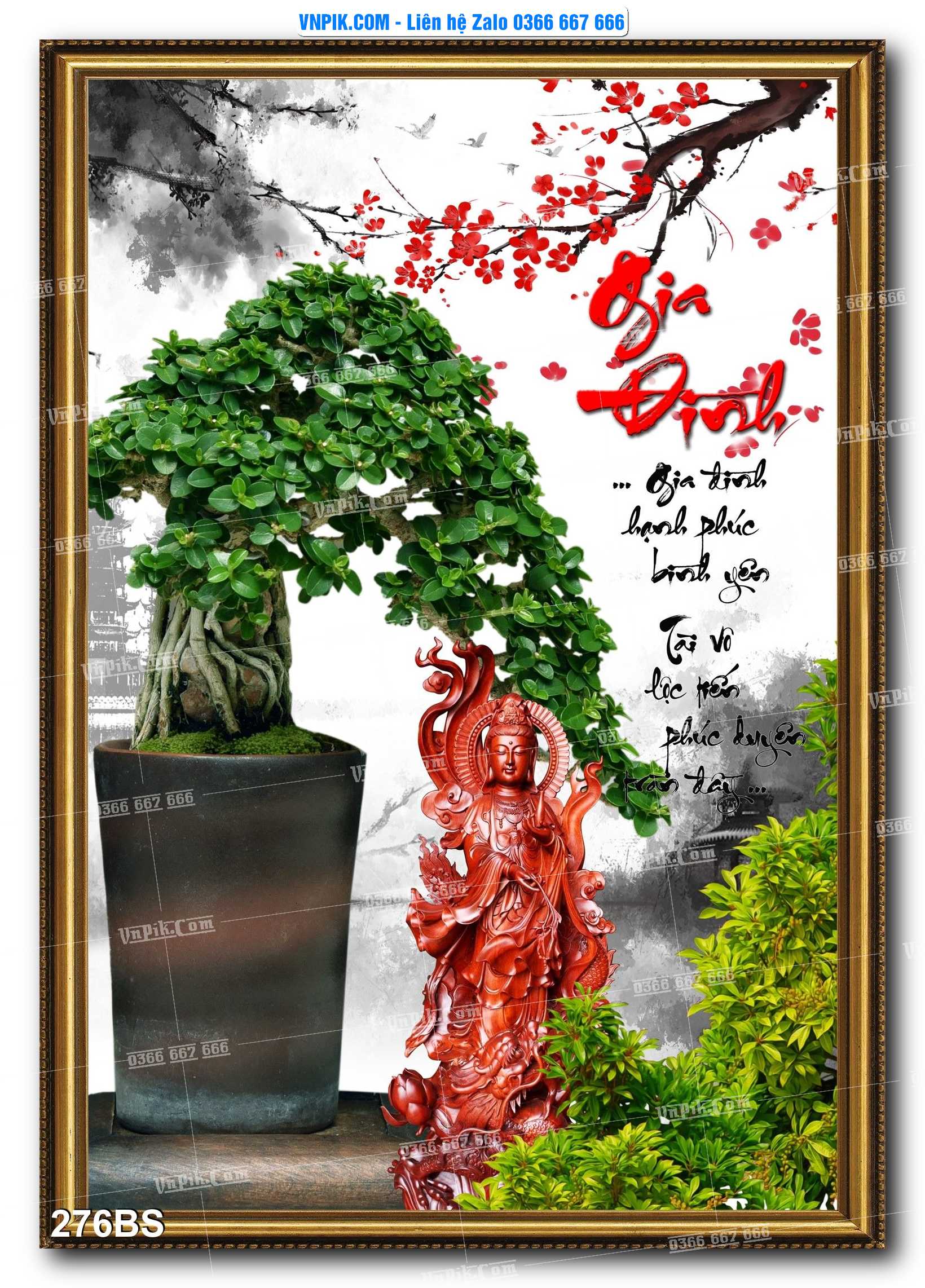 File PSD Tranh Bon Sai Cây Cảnh Trang Trí Siêu Đẹp Mã File 276BS