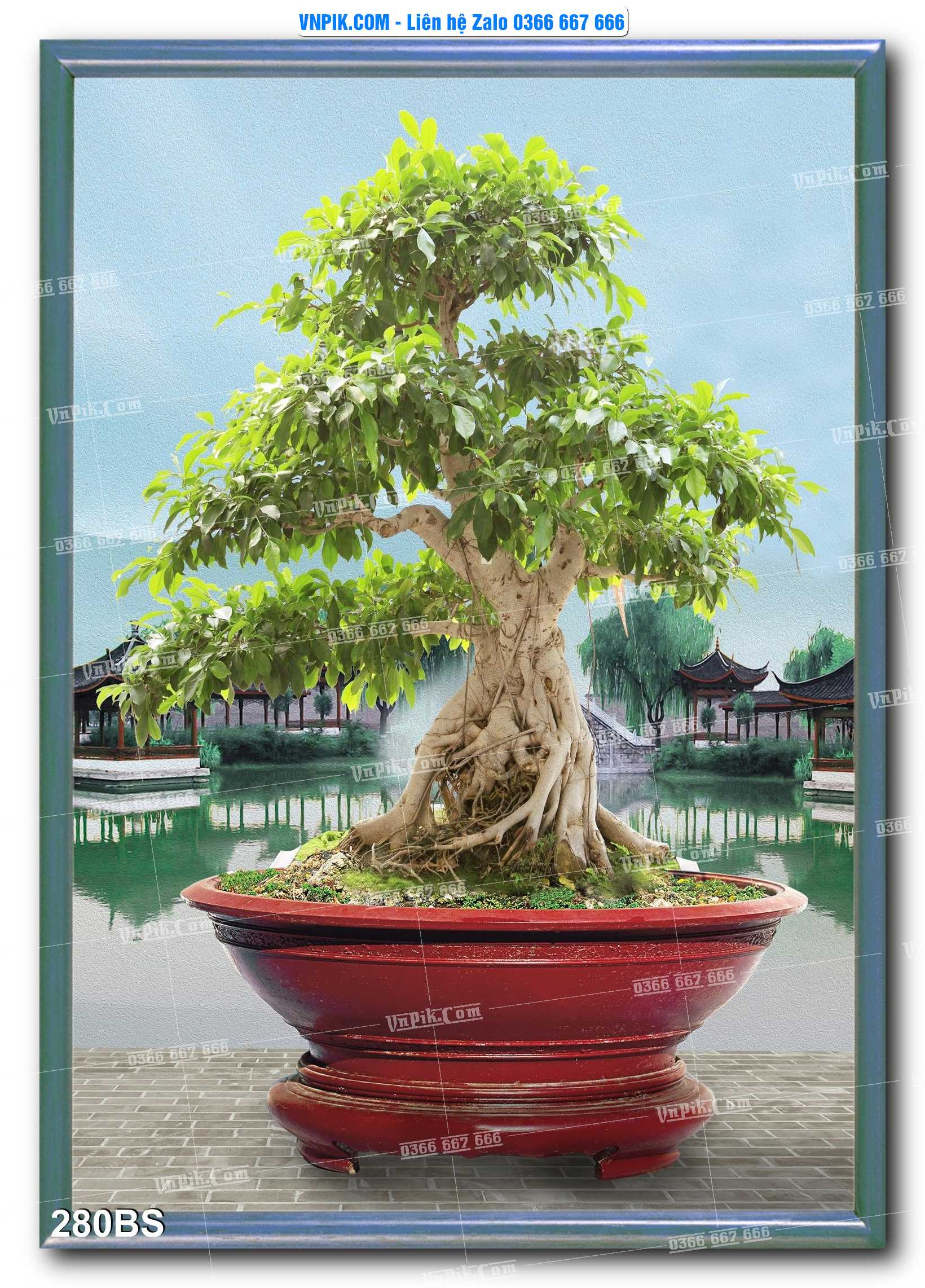 File PSD Tranh Bon Sai Cây Cảnh Trang Trí Siêu Đẹp Mã File 280BS
