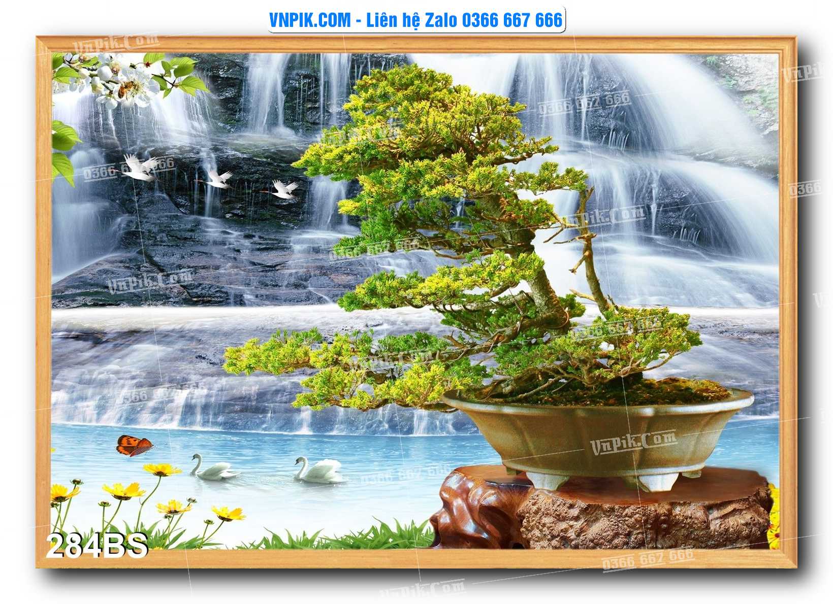 File PSD Tranh Bon Sai Cây Cảnh Trang Trí Siêu Đẹp Mã File 284BS
