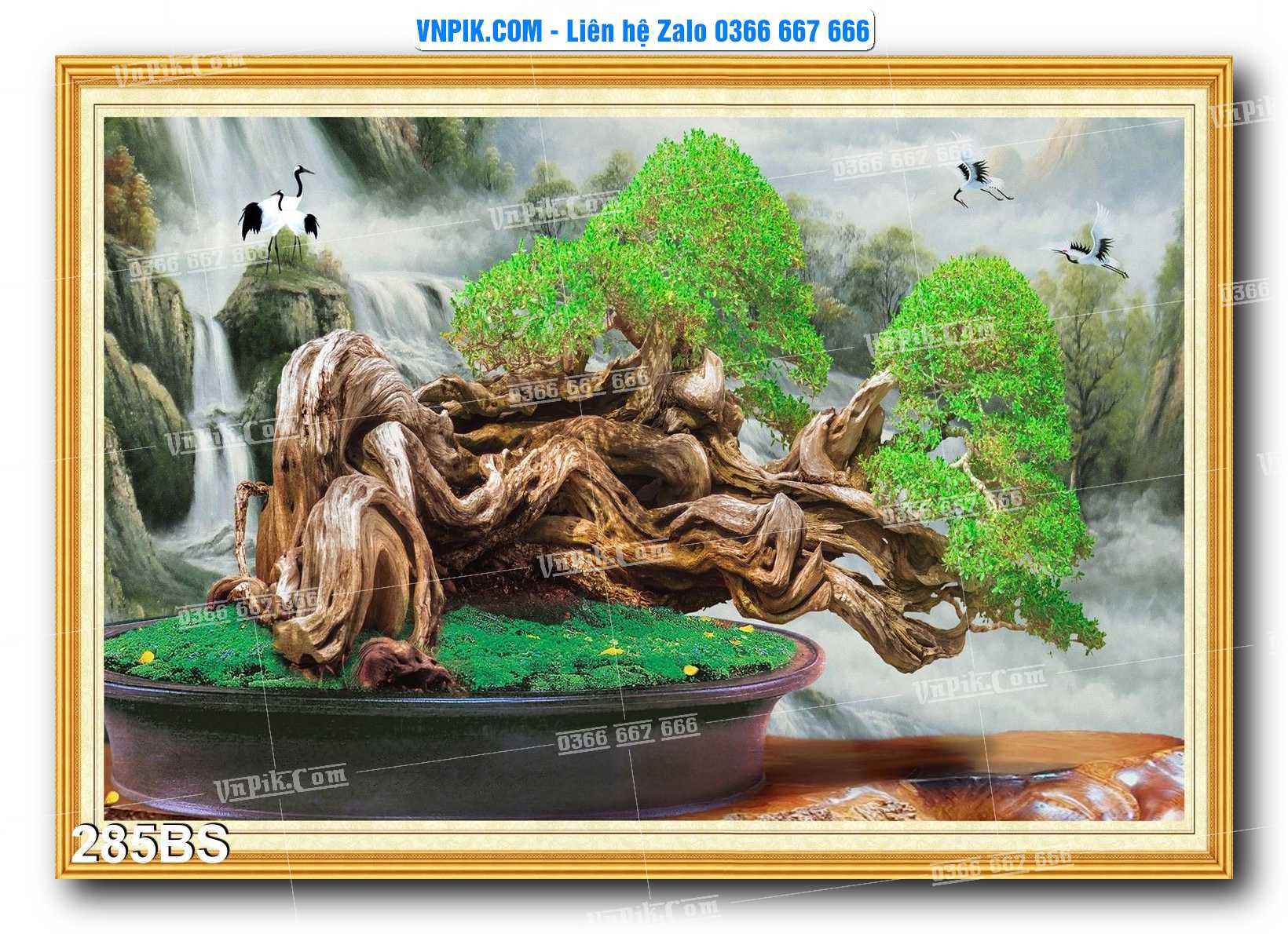 File PSD Tranh Bon Sai Cây Cảnh Trang Trí Siêu Đẹp Mã File 285BS