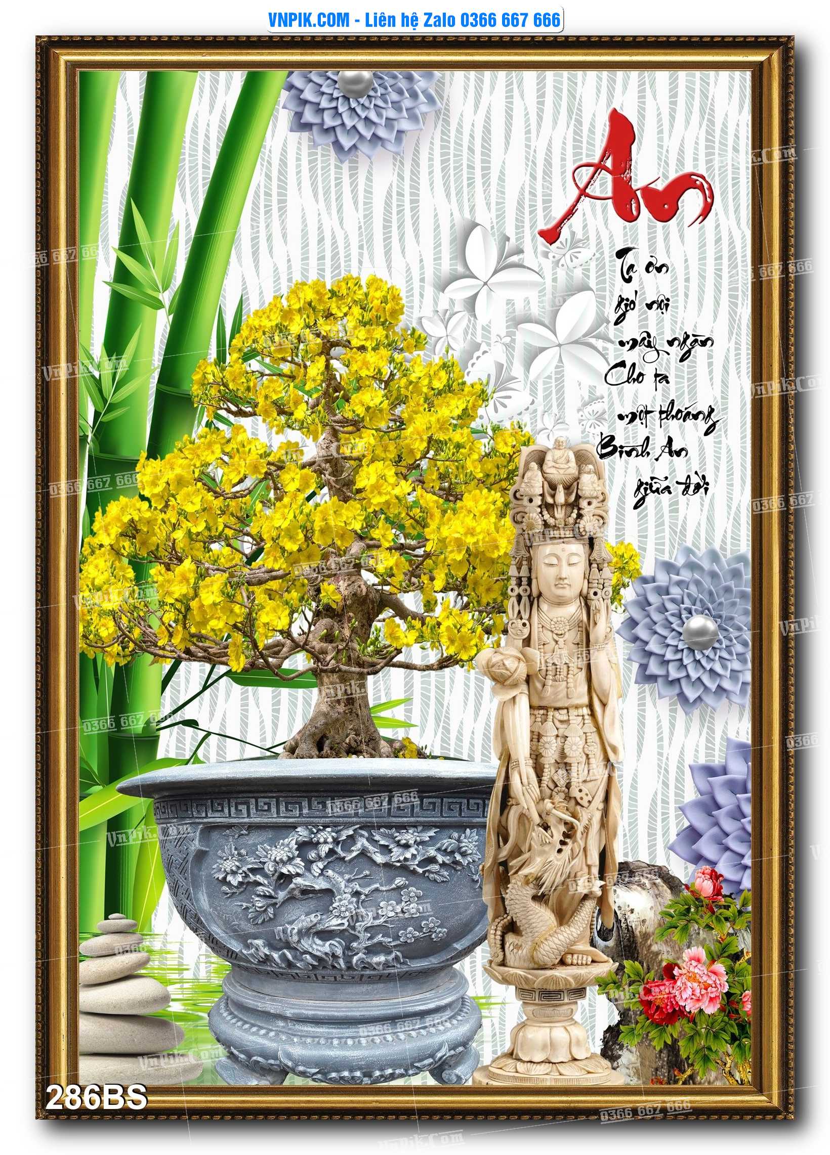 File PSD Tranh Bon Sai Cây Cảnh Trang Trí Siêu Đẹp Mã File 286BS