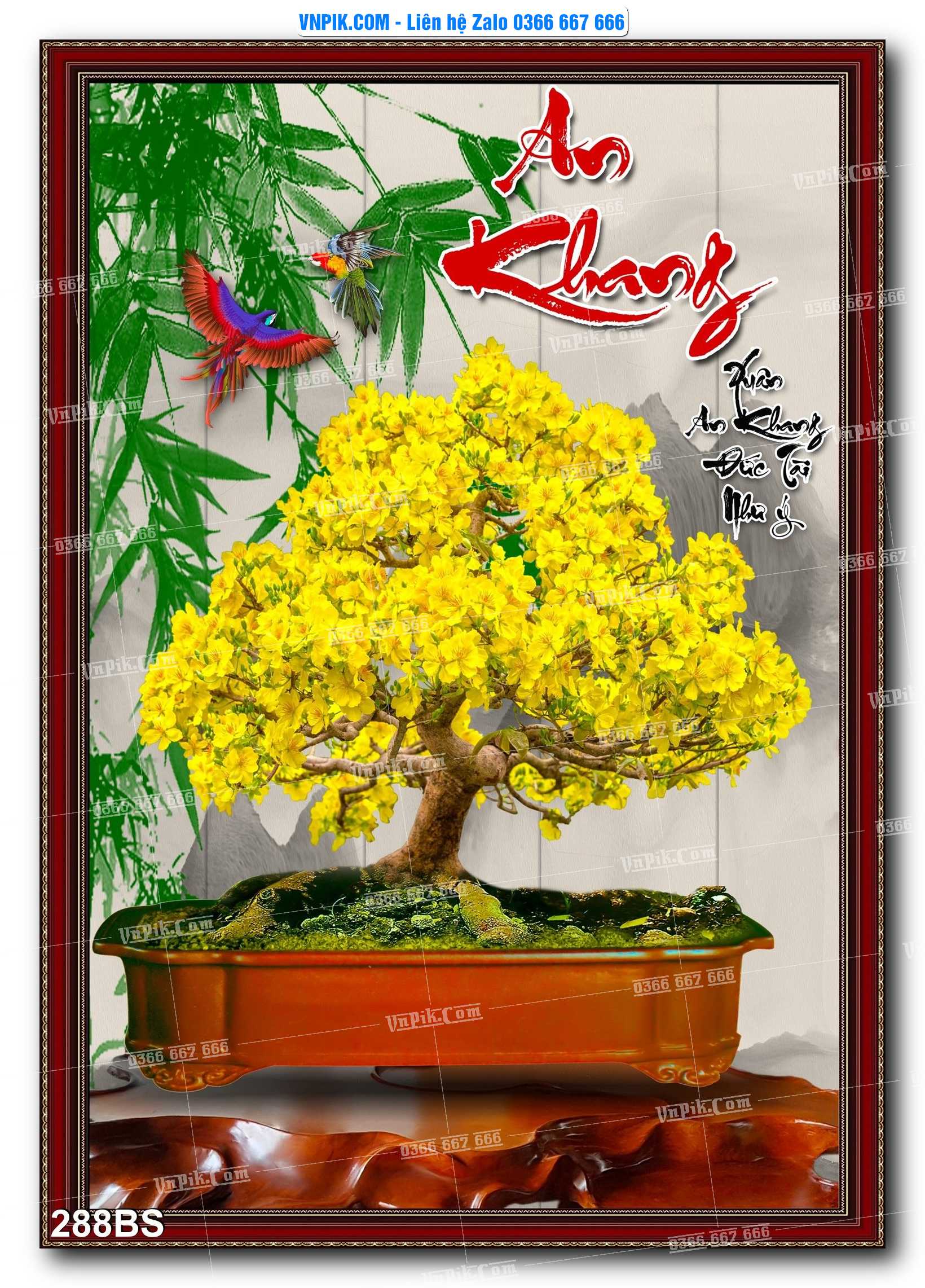 File PSD Tranh Bon Sai Cây Cảnh Trang Trí Siêu Đẹp Mã File 288BS